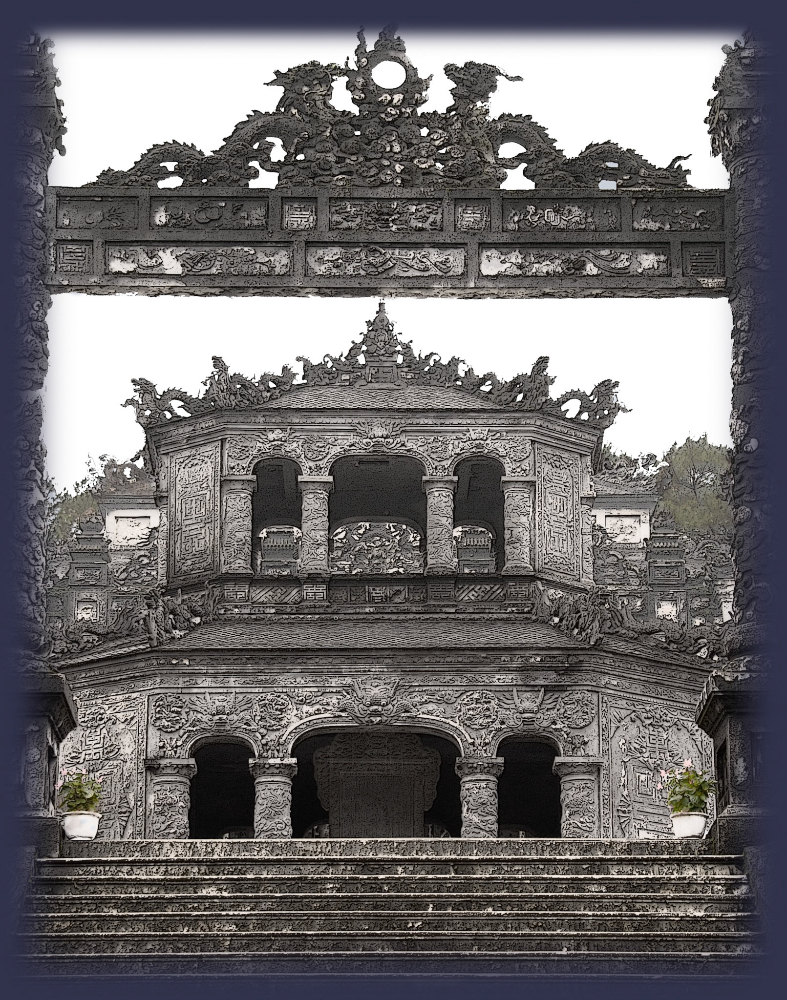 The entrance to the Tu Duc Tomb