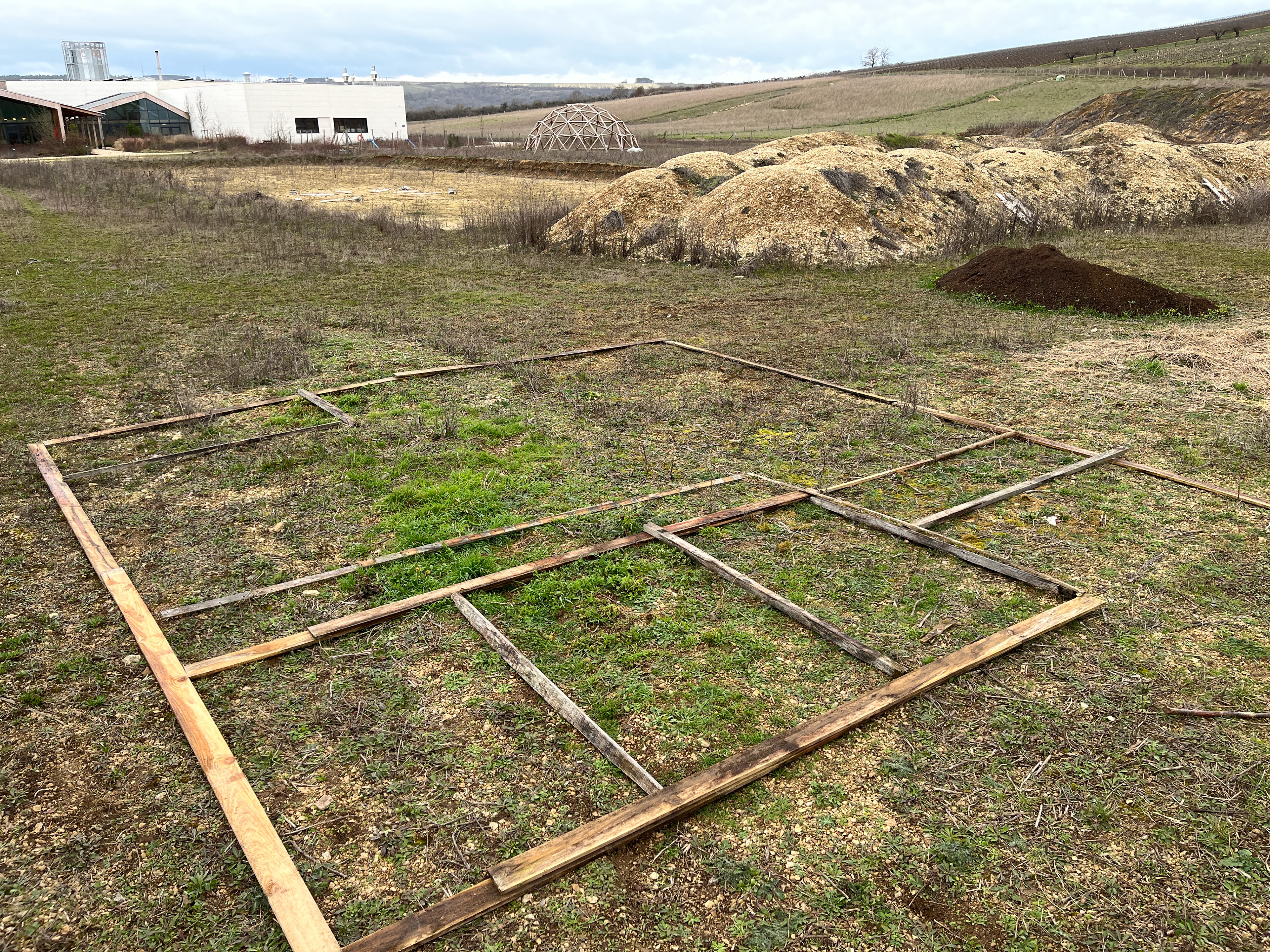 Fig 7 : Première représentation des espaces sur site