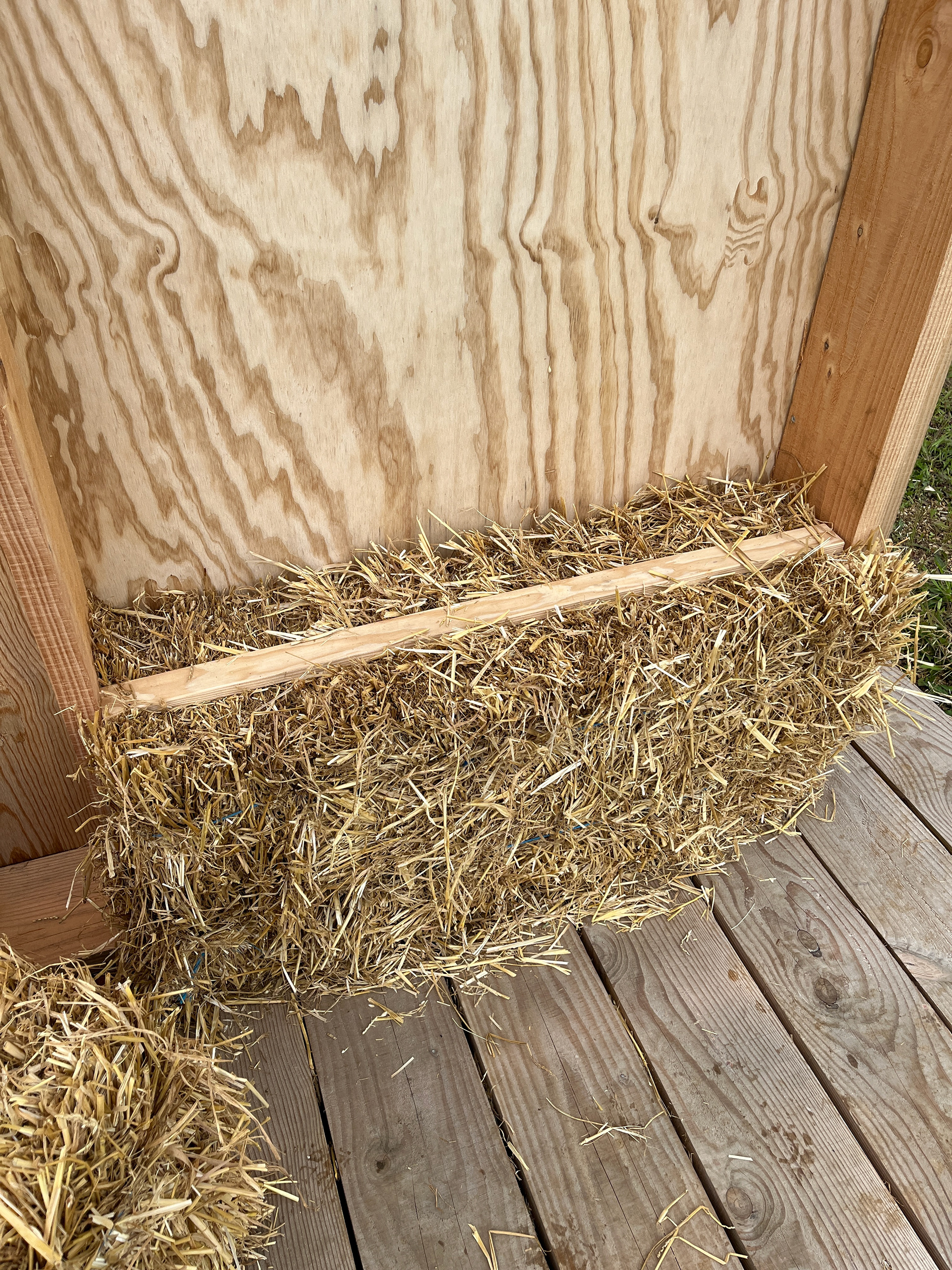 Fig 18 : Méthode avec les bottes de paille - 1er niveau