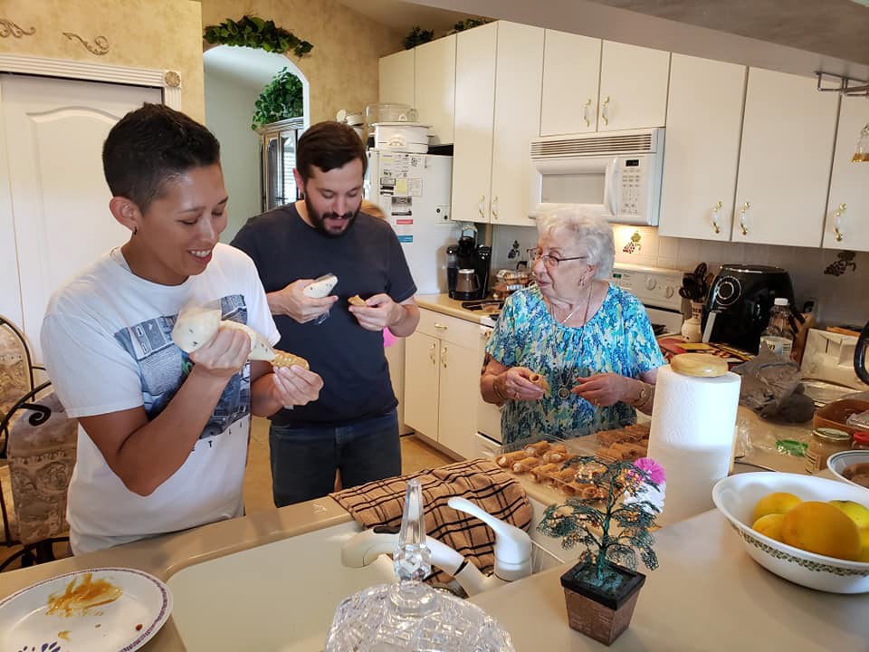 Filling the cannolis!