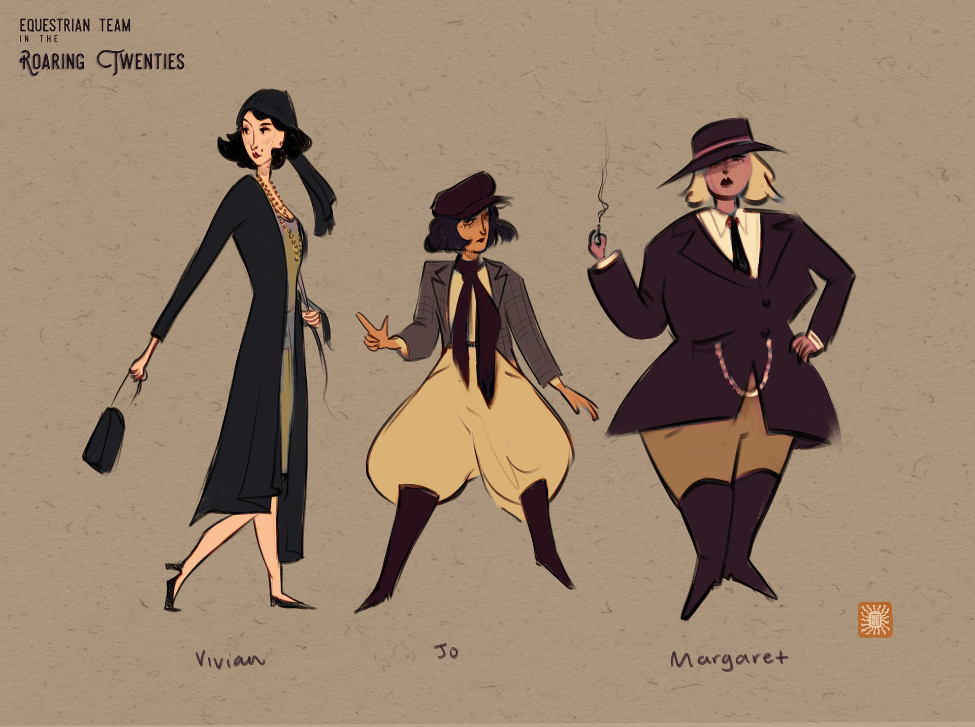 EQUESTRIAN TEAM IN THE ROARING TWENTIES