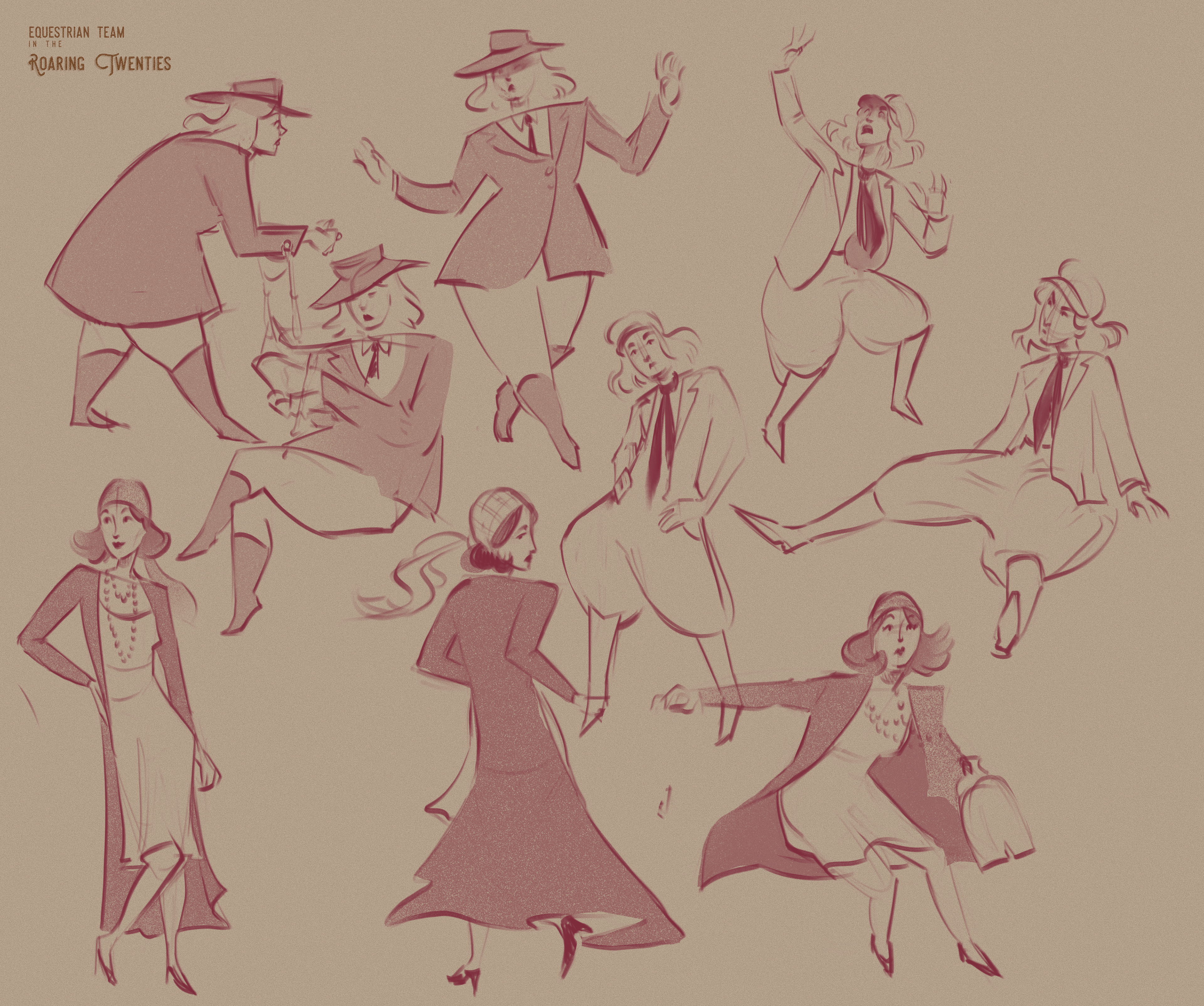 EQUESTRIAN TEAM IN THE ROARING TWENTIES