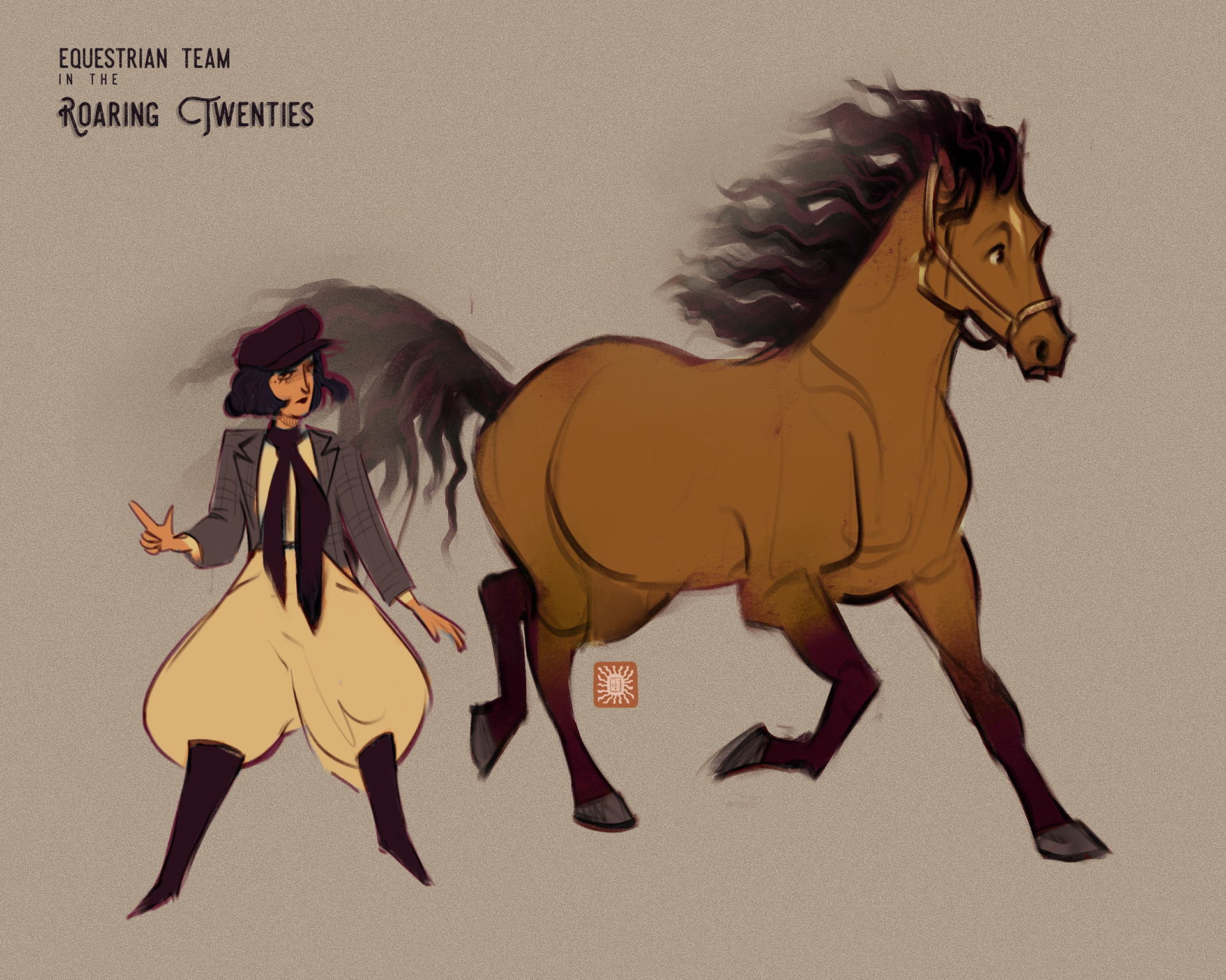 EQUESTRIAN TEAM IN THE ROARING TWENTIES