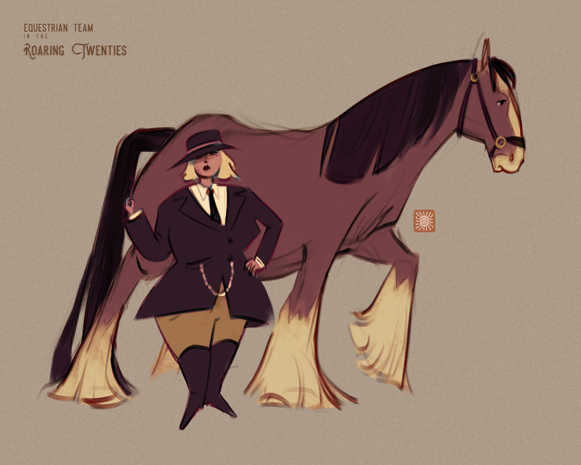 EQUESTRIAN TEAM IN THE ROARING TWENTIES