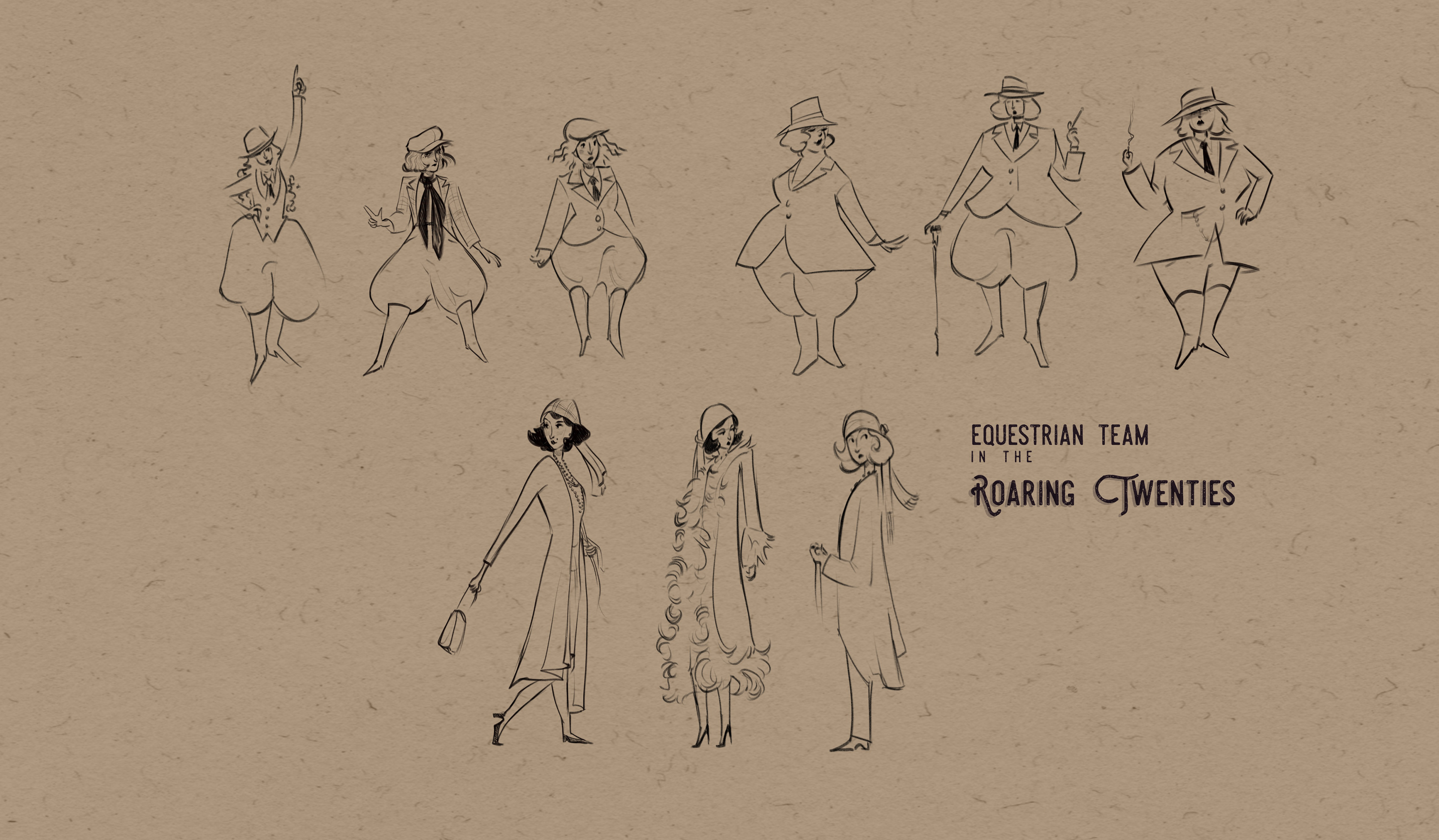 EQUESTRIAN TEAM IN THE ROARING TWENTIES