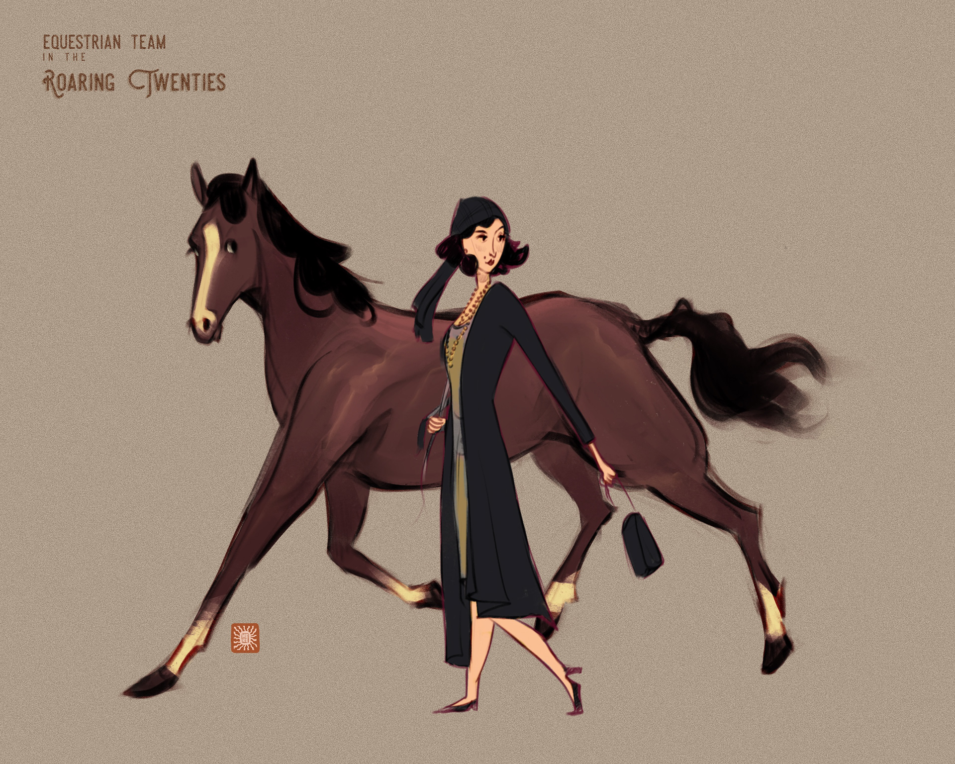 EQUESTRIAN TEAM IN THE ROARING TWENTIES
