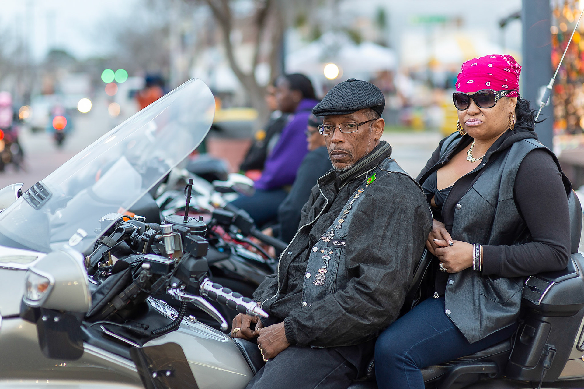 Couple relaxes during Daytona Bike Week
