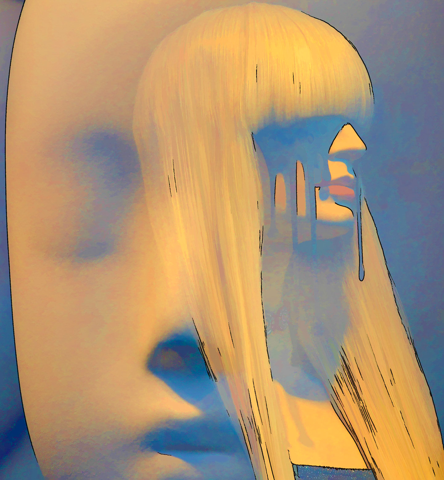 Fashion store window double exposure, Paris