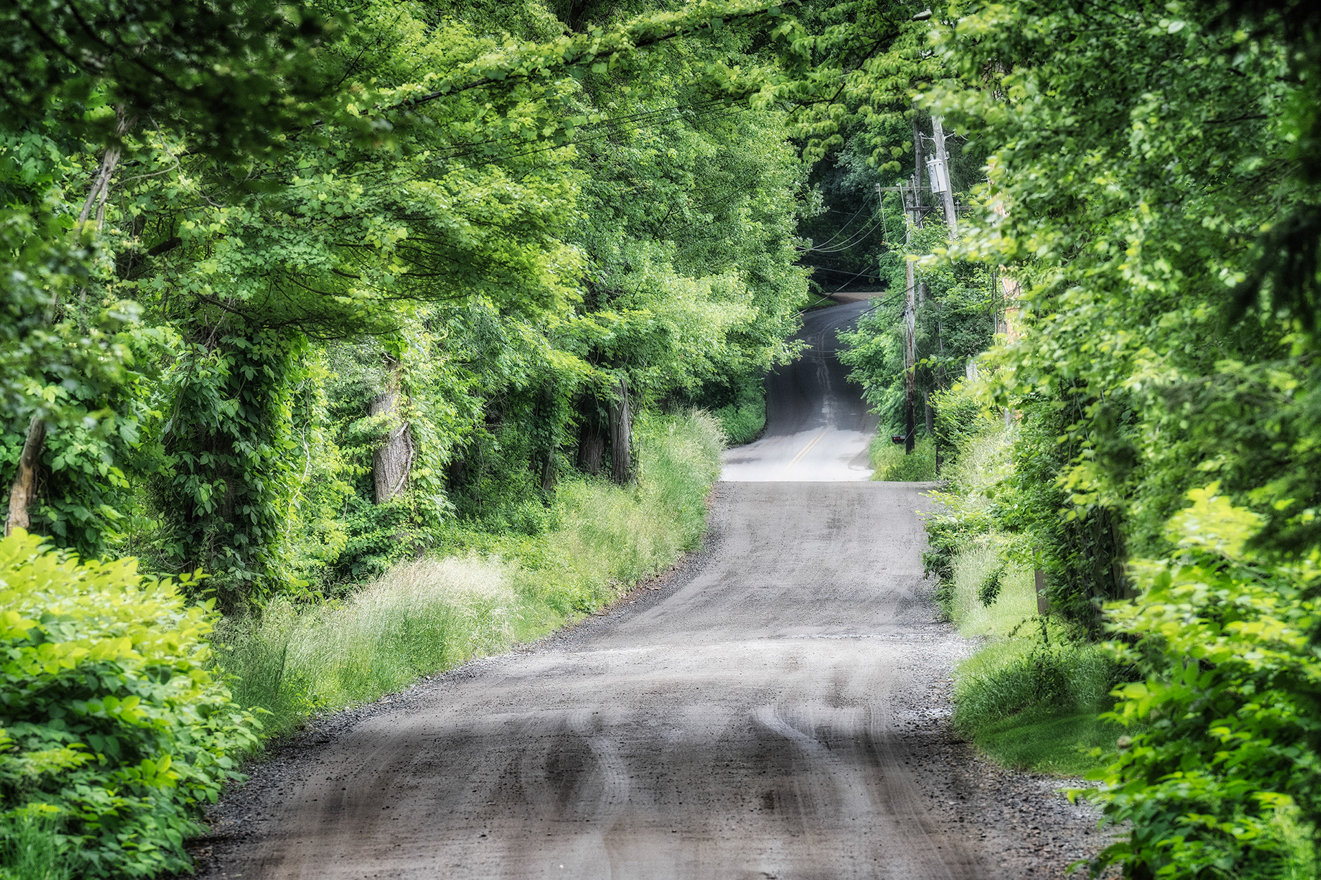 One of the many gravel roads that remain in Bedford as part of Law.
