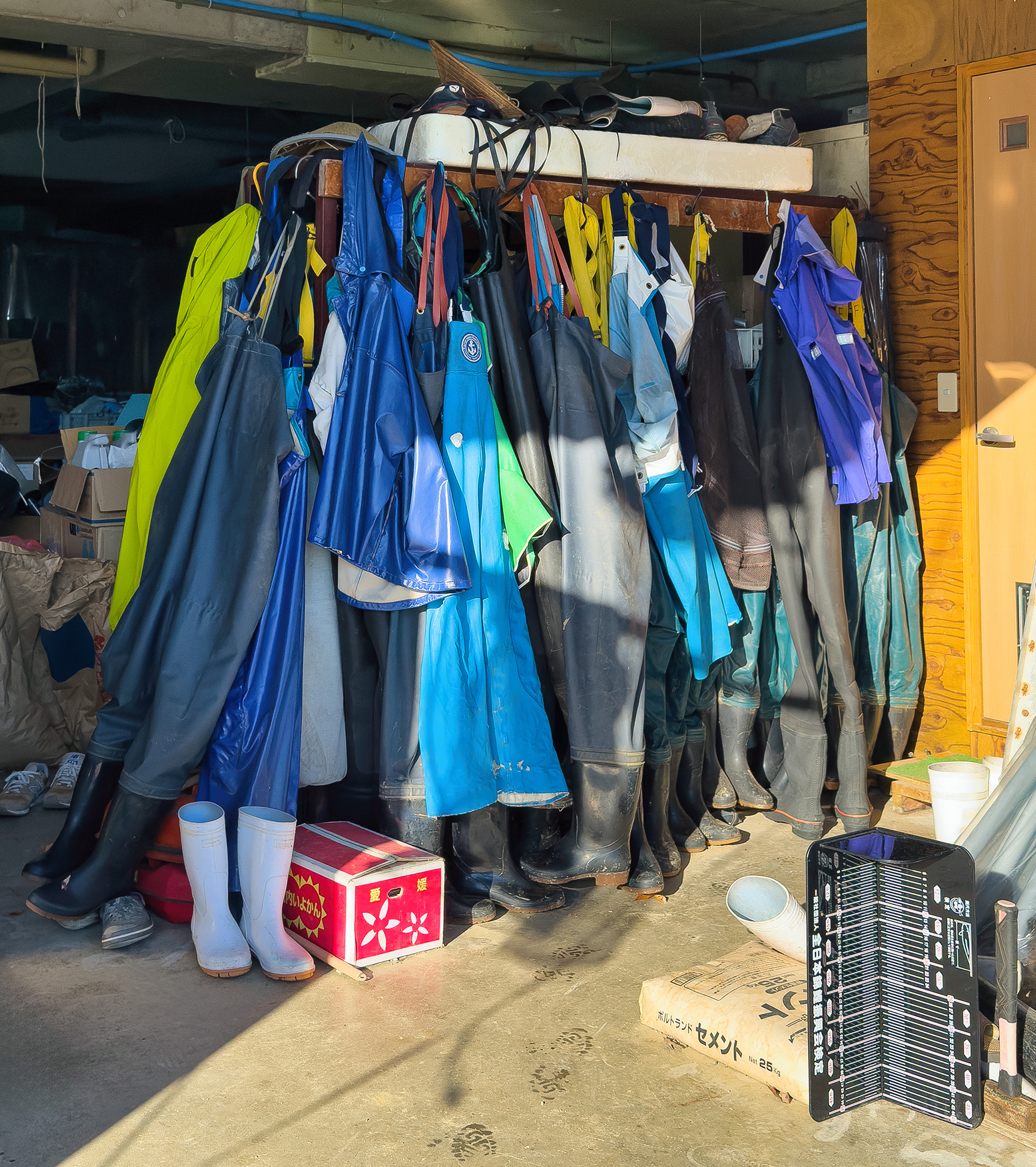 Dry Suits and gear at Suda Kai Koi Farm