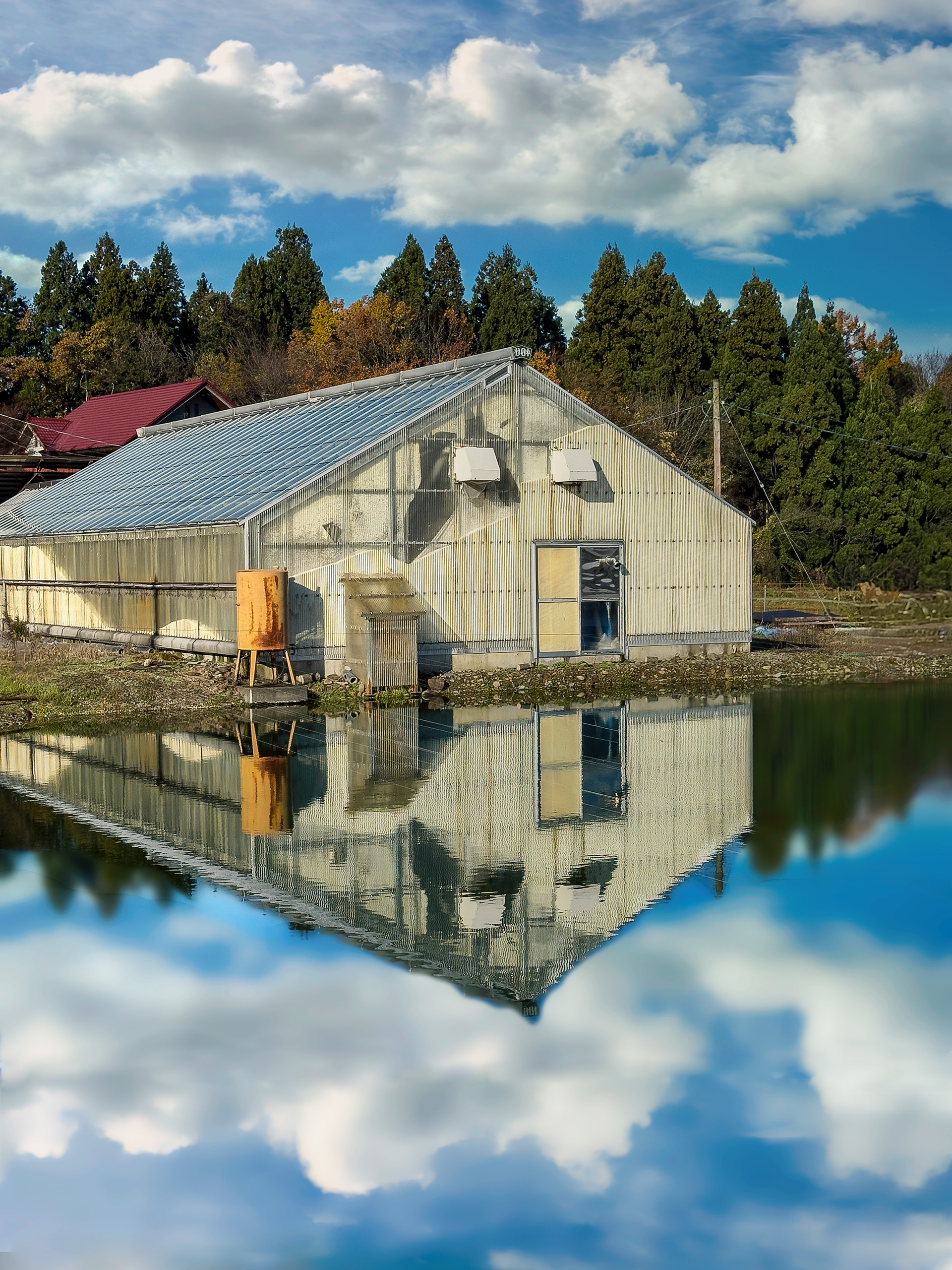 Suda Kai Koi Farm indoor pond building