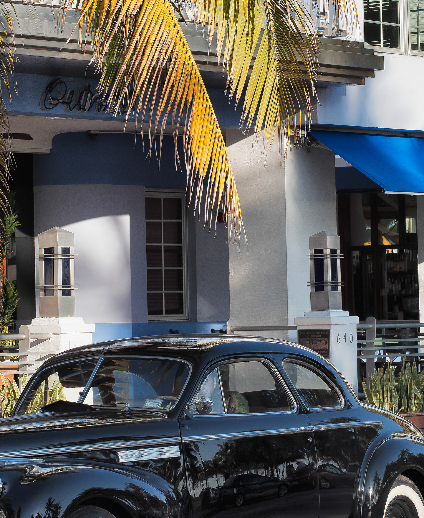 A popular scene in South Beach is this bit of advertising by the historic hotel it sits in front of.