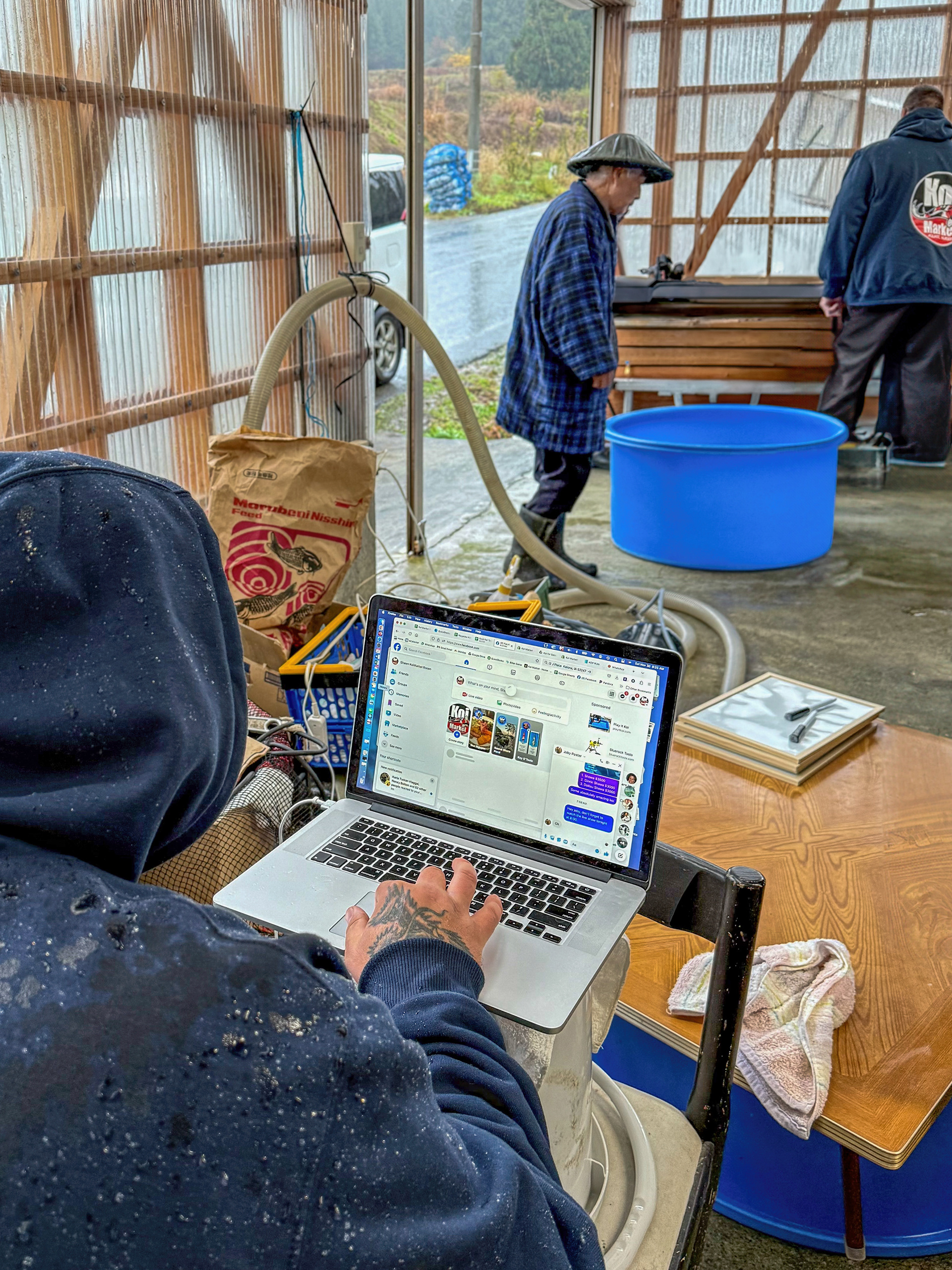 Running the live auction from a laptop