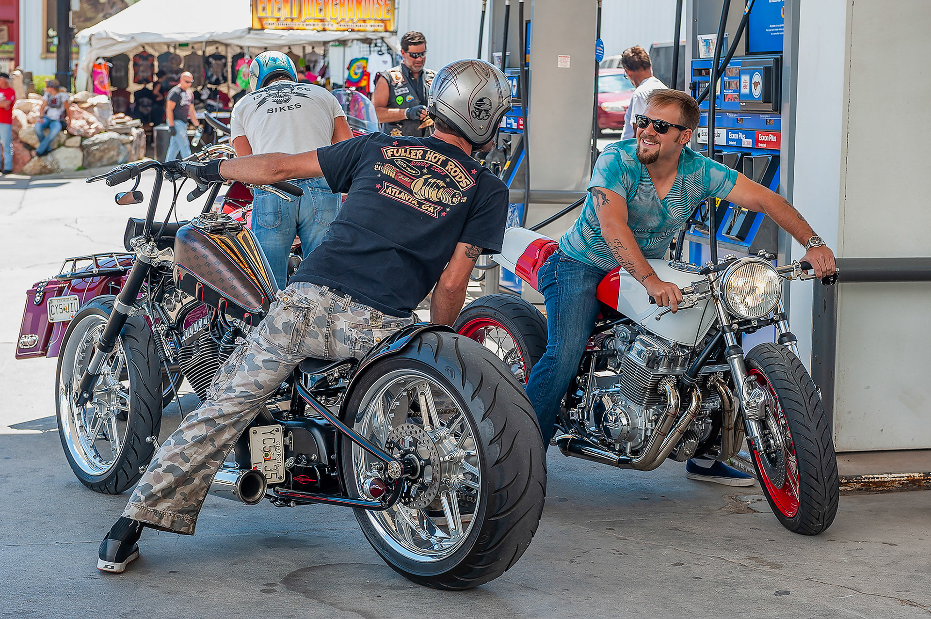 Riders at the Sturgis Bike Week prepare for a long cruise