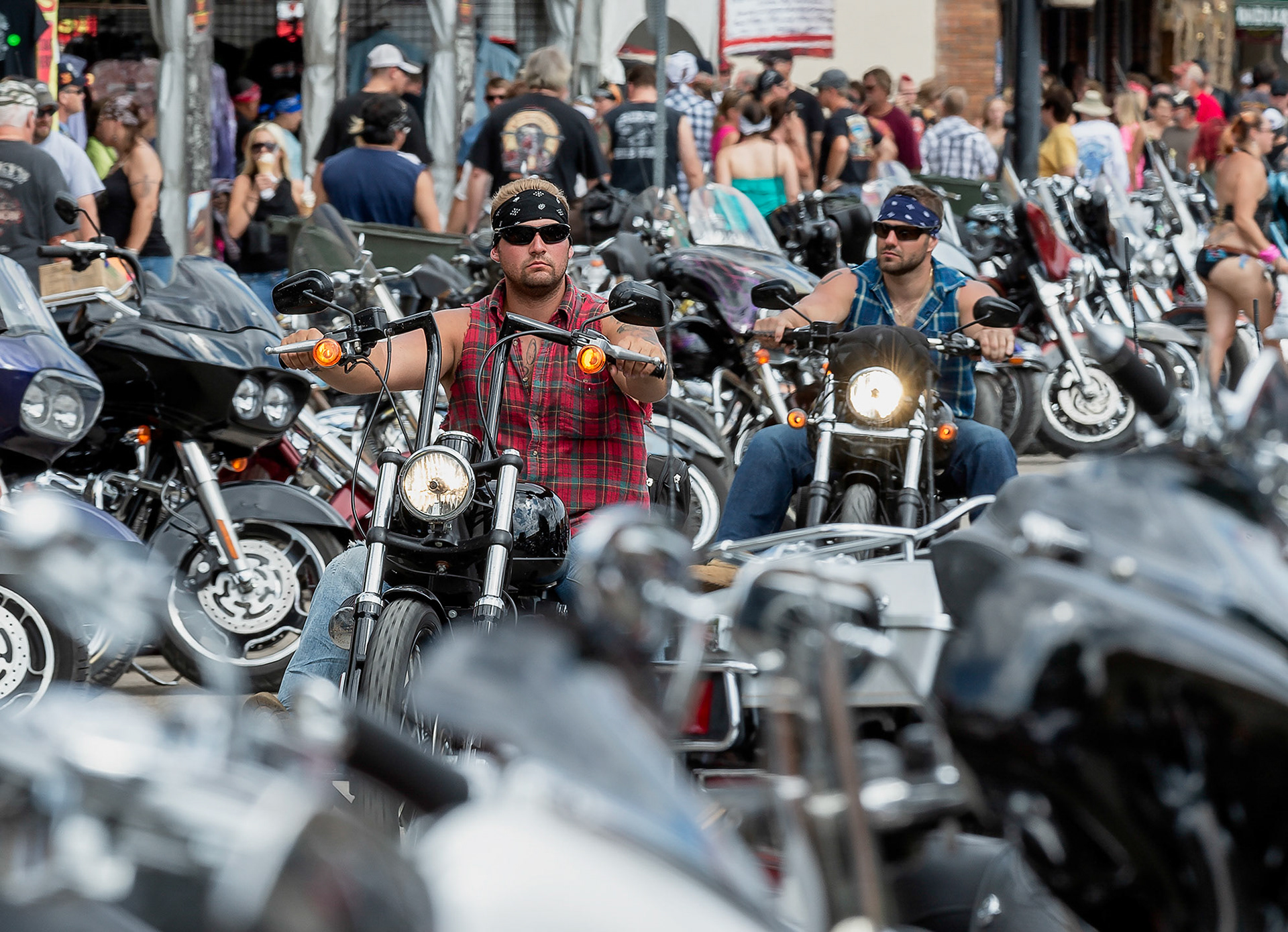 The Main St. drag during the Sturgis rally