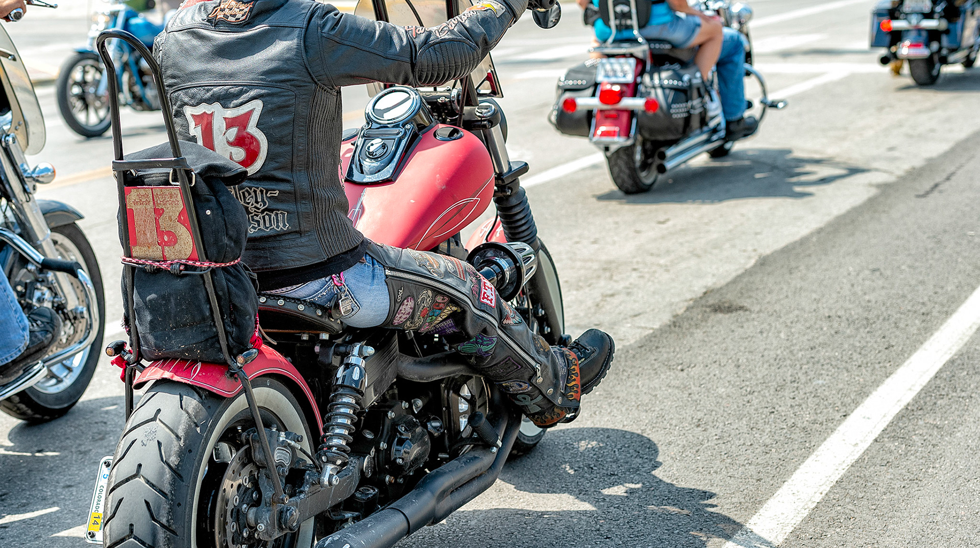 Leaving Sturgis after the rally