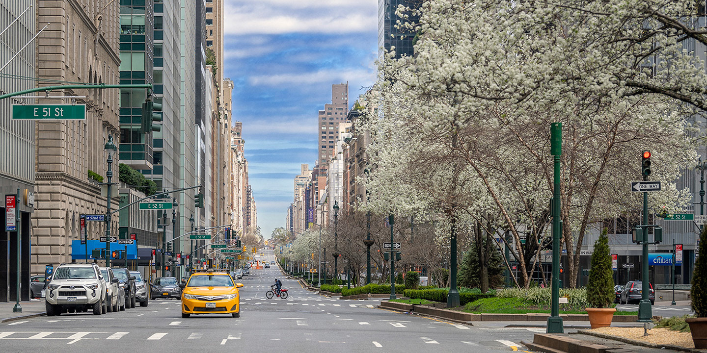 Park Ave during the NYC COVID-19 stay at home directive.