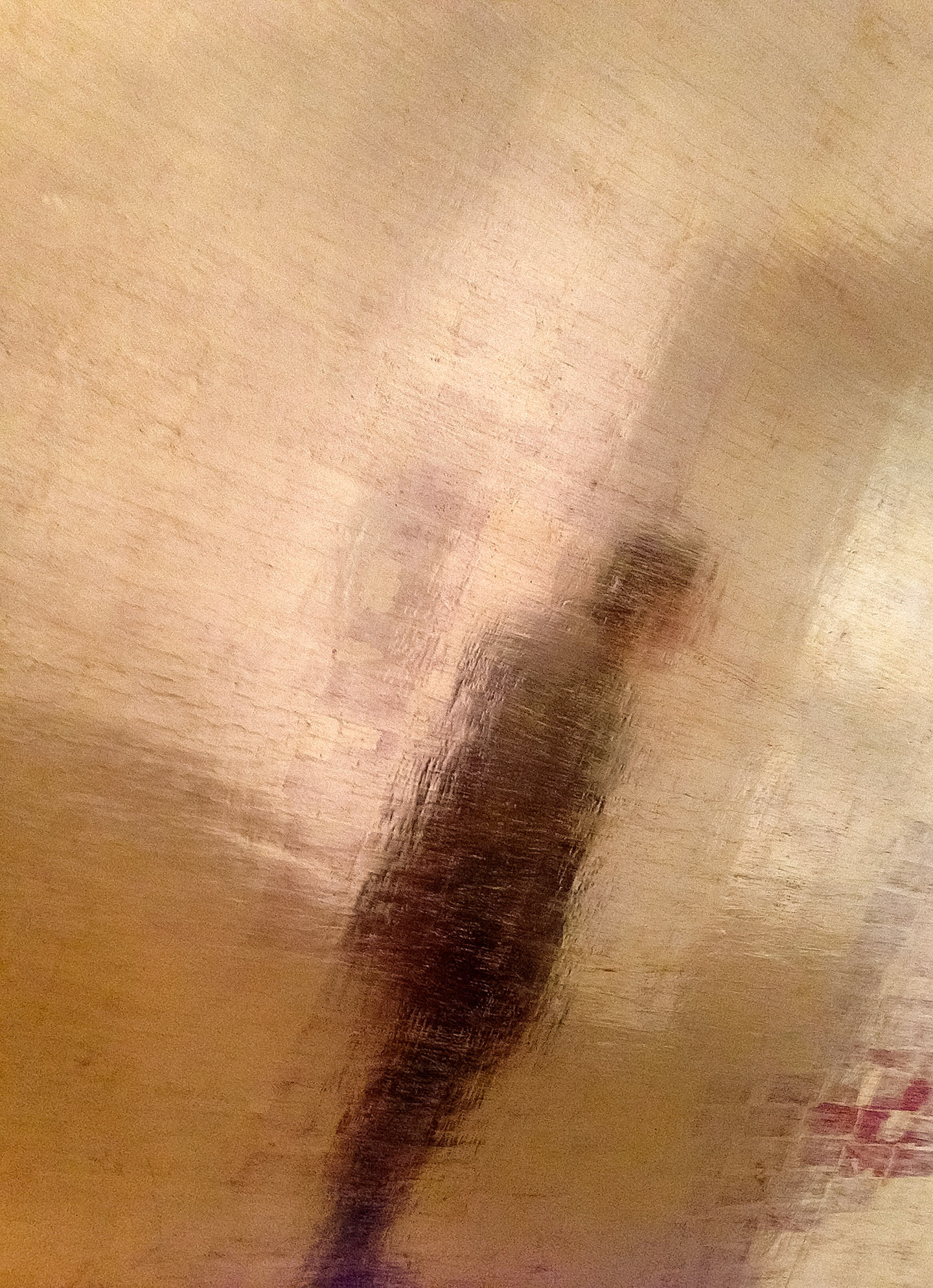 Tate Modern visitor reflected in art work