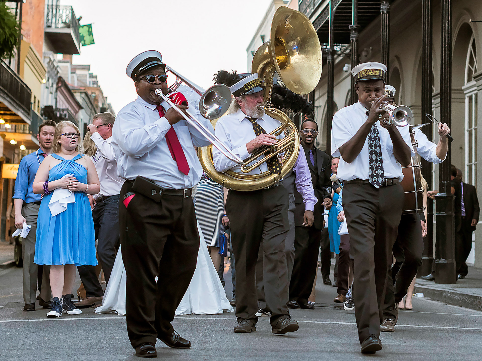 Wedding parade thru the French Quarter, New Orleans