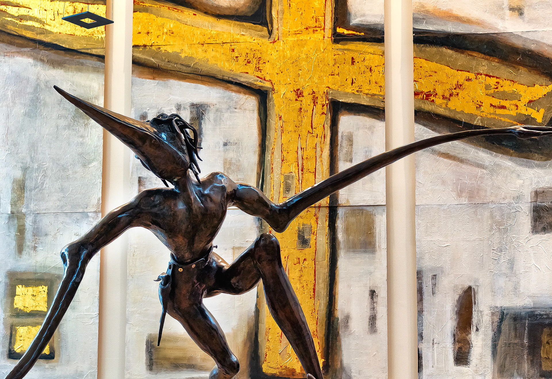 Art work in the restaurant at The Morrison Hotel in Dublin, Ireland.