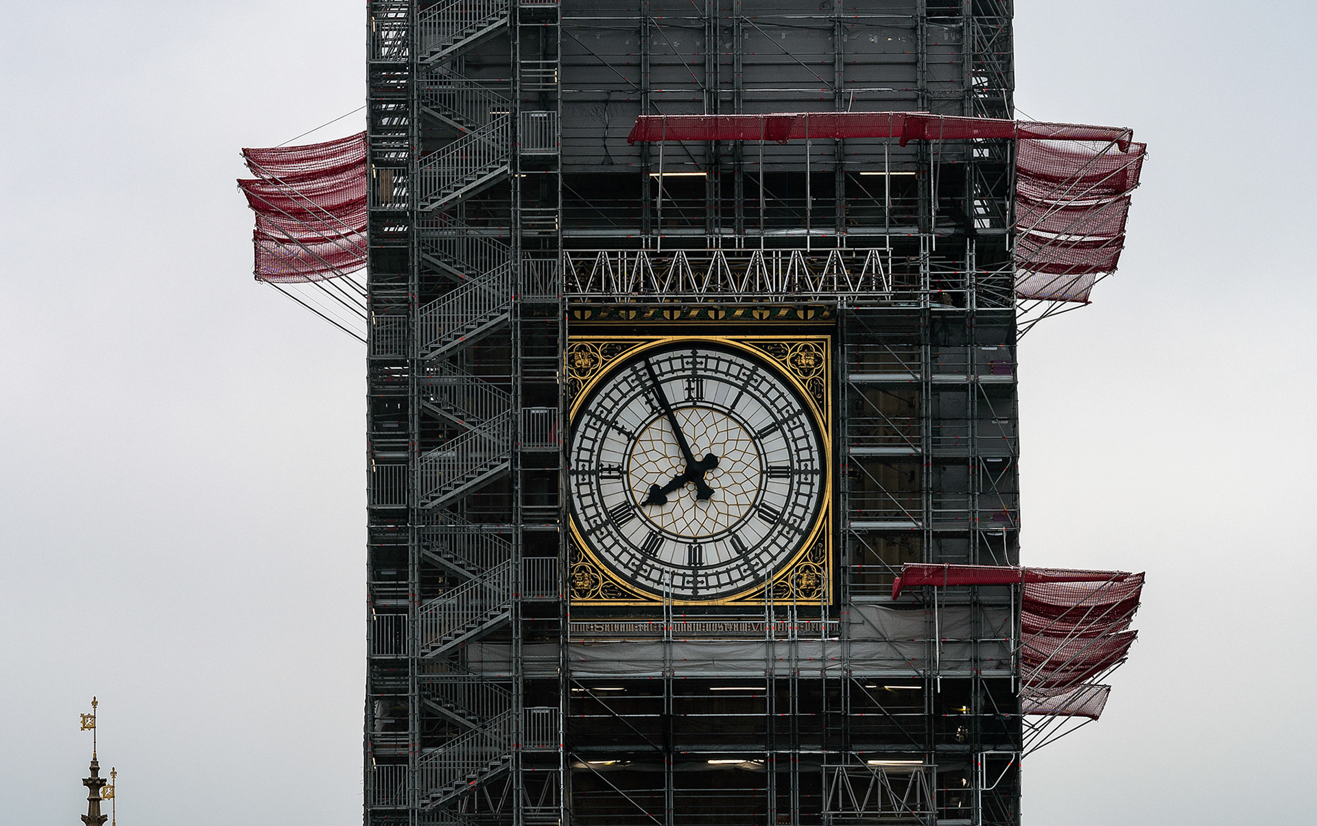 Big Ben is wrapped and ready to begin it’s reconstruction and repairs.