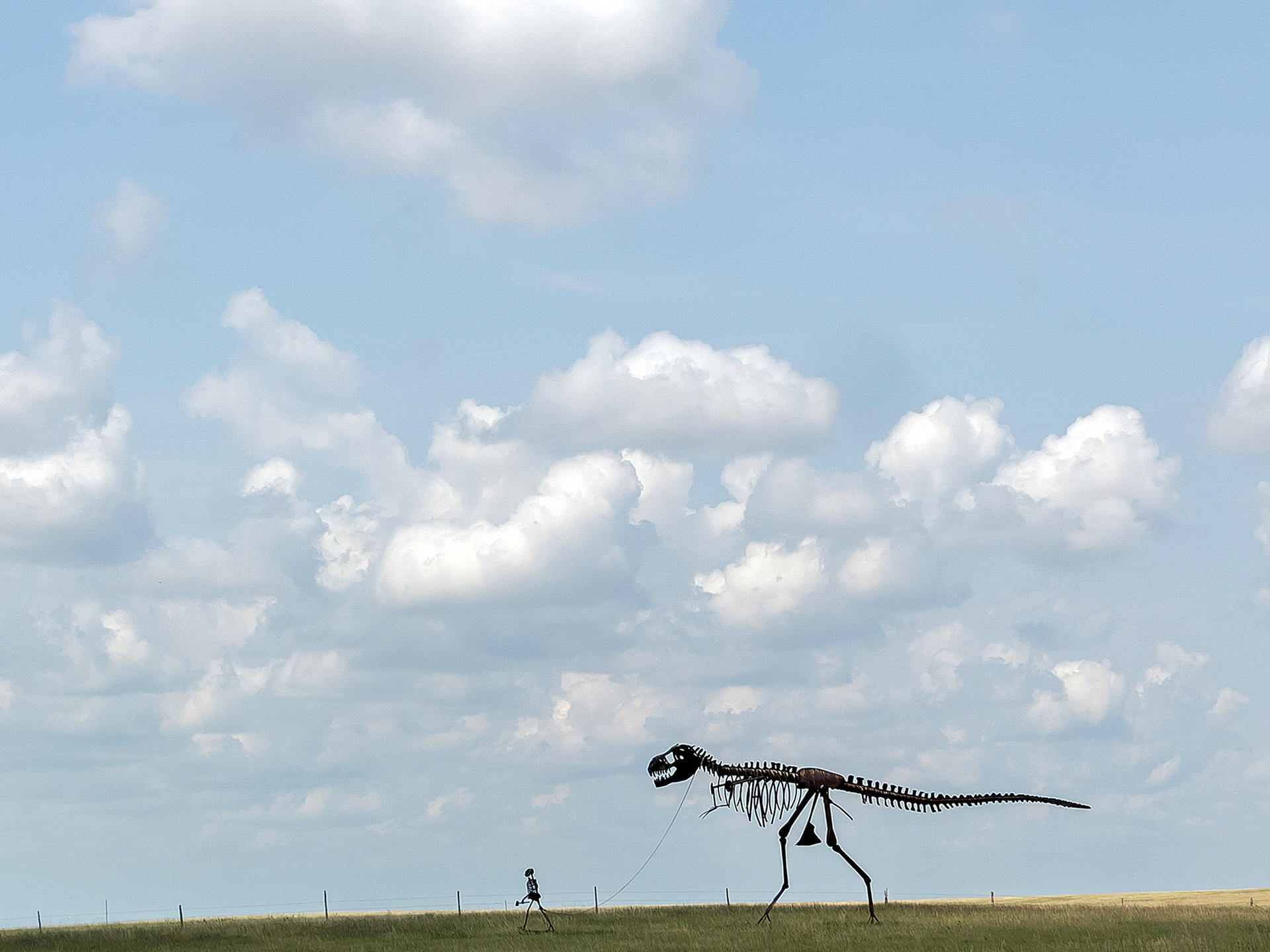Dino walk on the high-plains of the USA