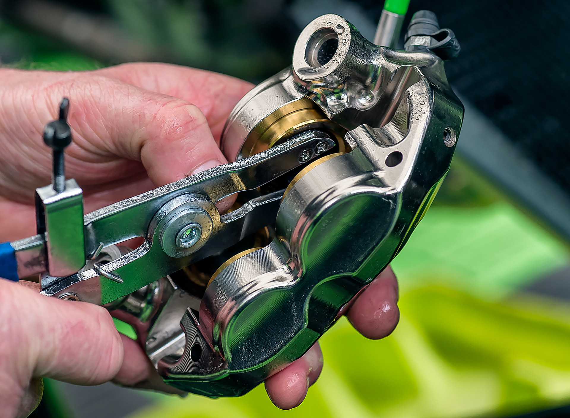 Team Kawasaki rebuilds James Hilliers brakes