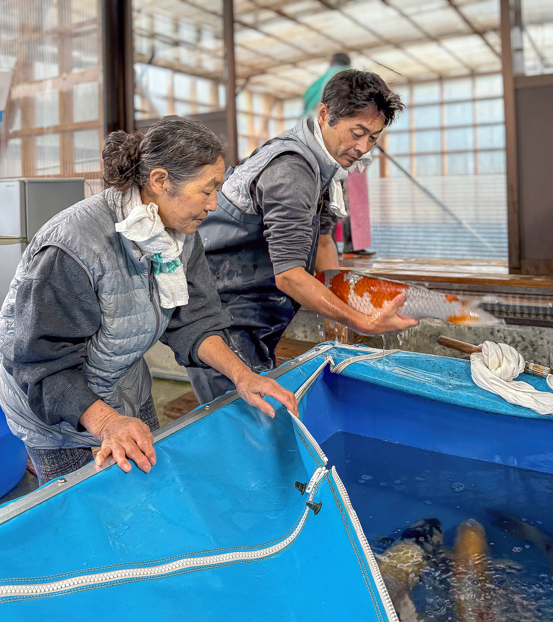Mother and Son working together
