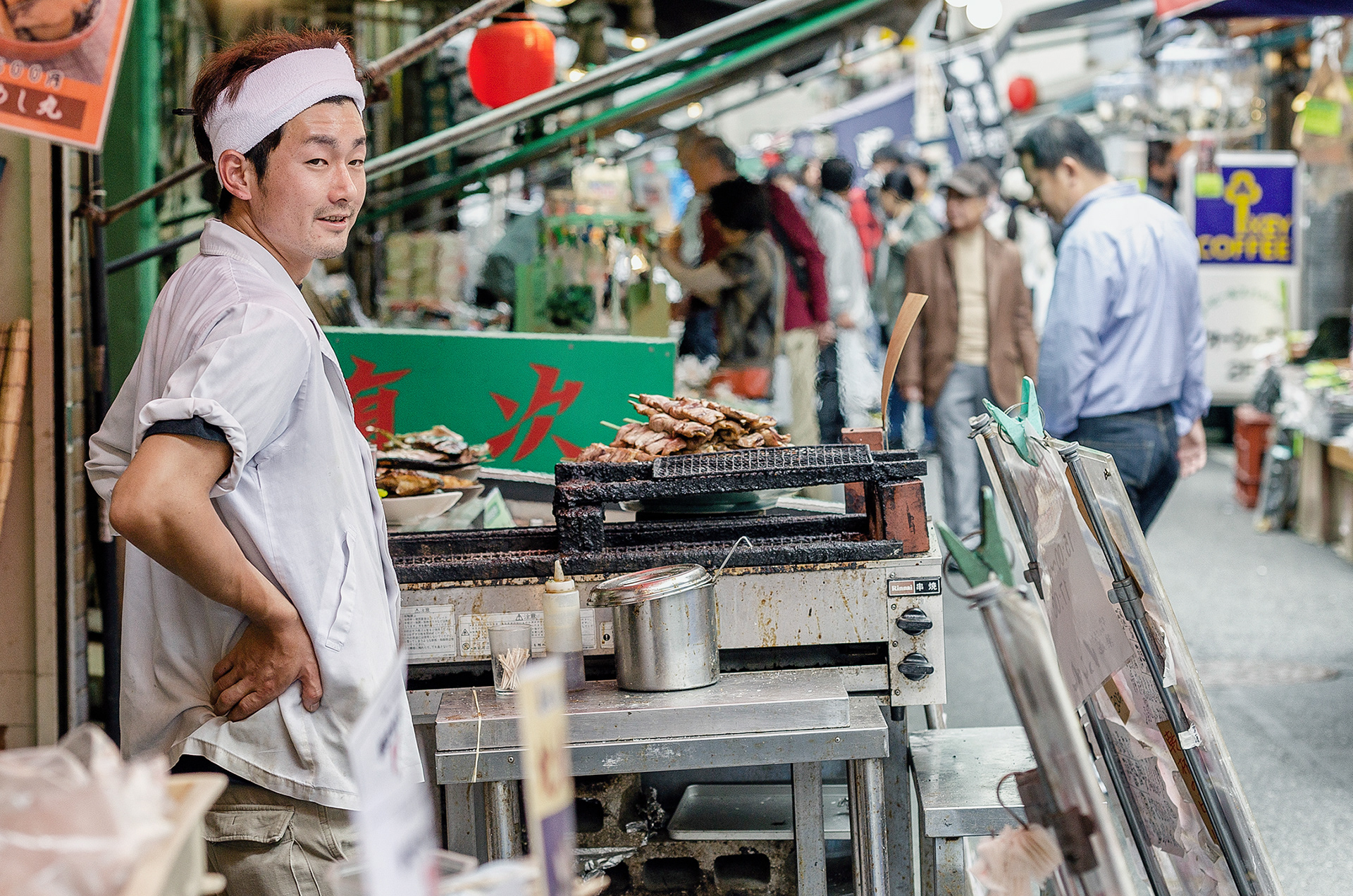Food choices outside Tsukiji Market