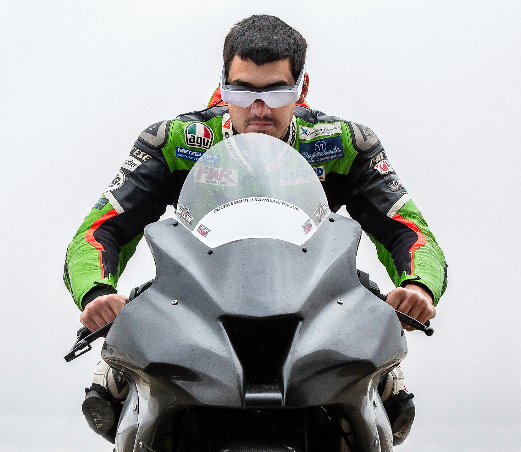 James Hillier using race simulator