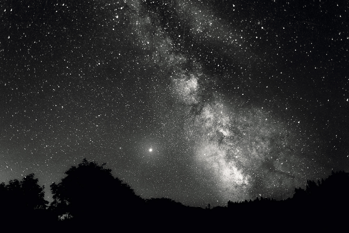 Milky Way over Salt CR B&W