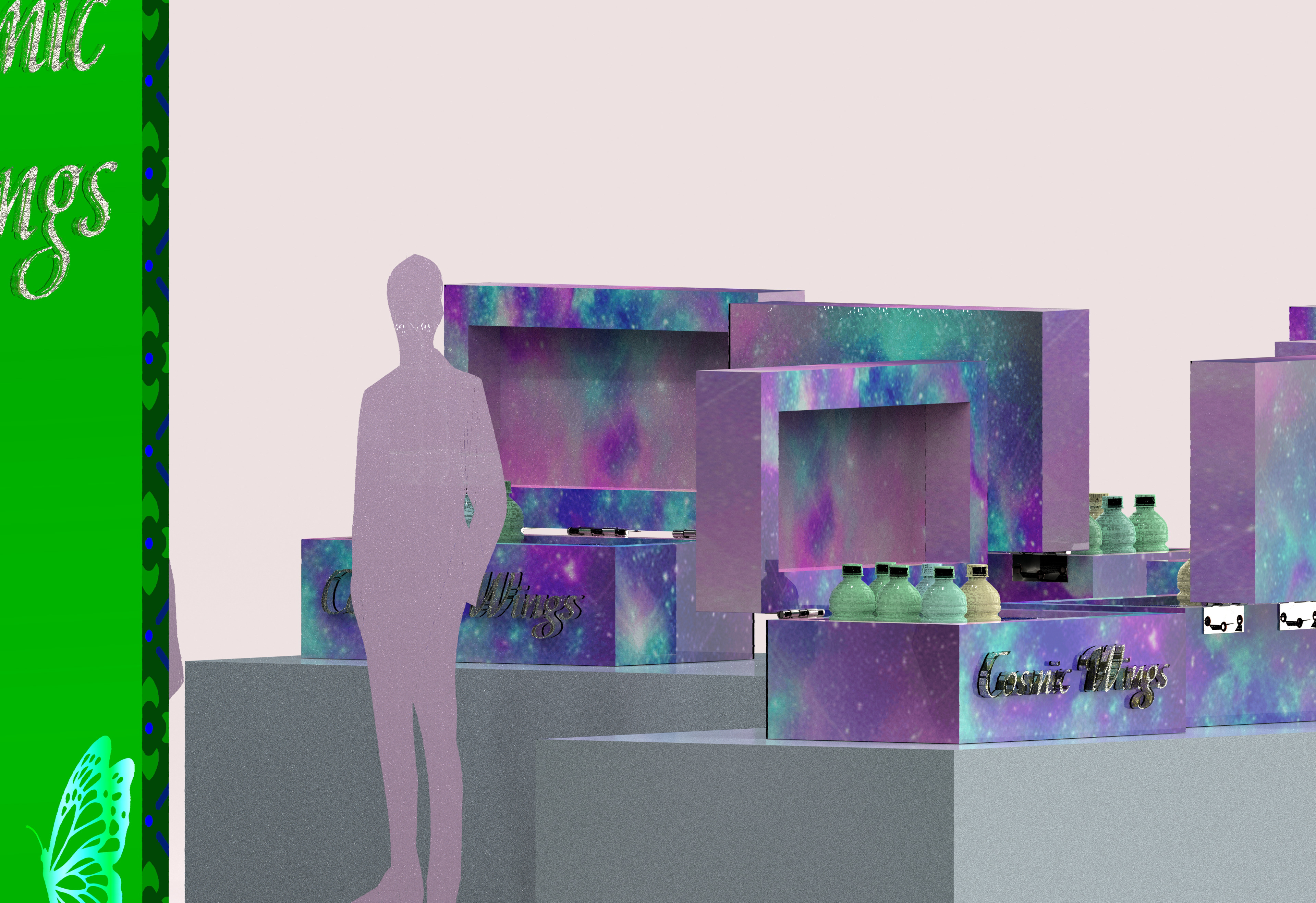Comet Equinox Wings Trade Show Booth: Cosmic Wing