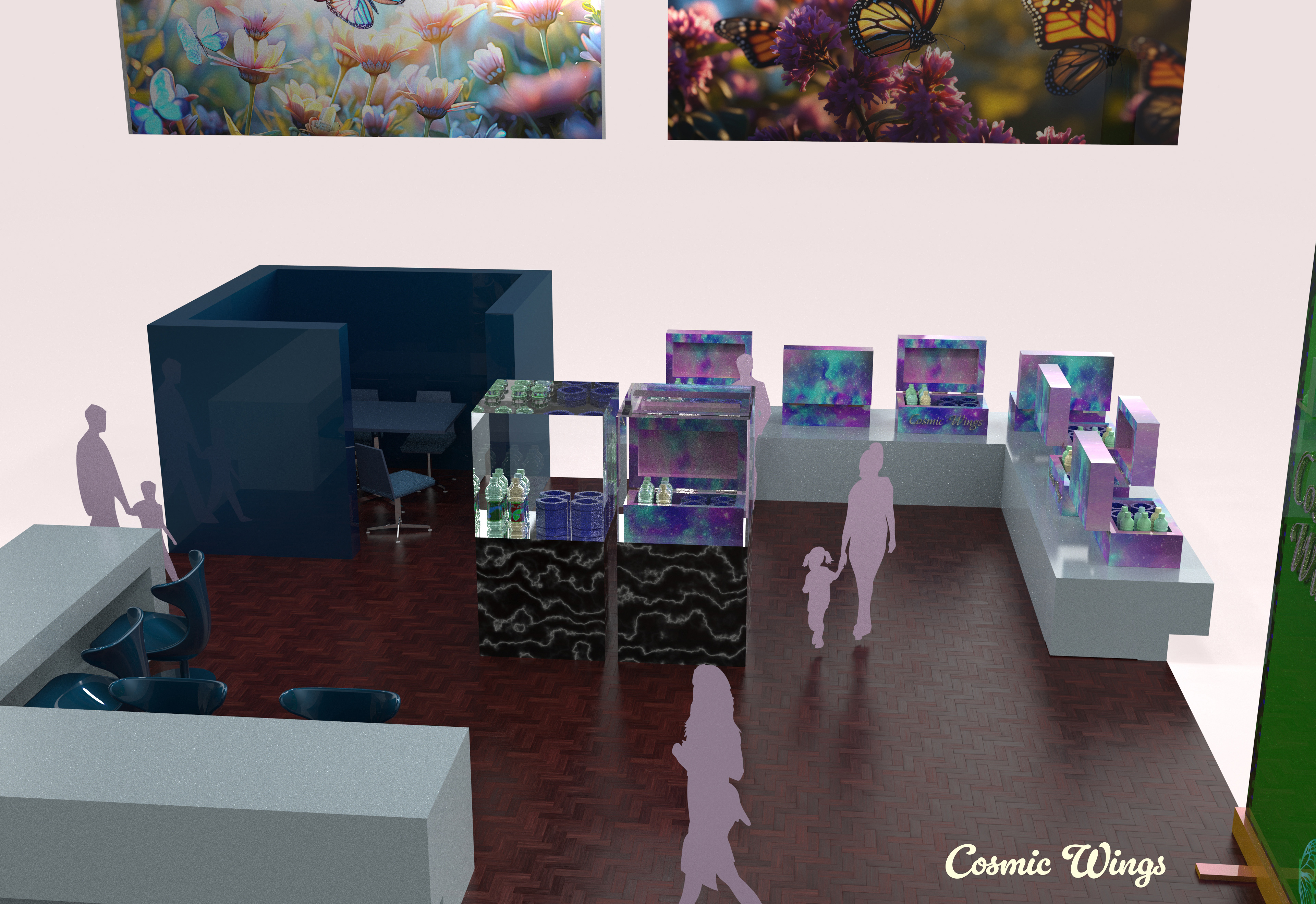 Comet Equinox Wings Trade Show Booth: Cosmic Wing
