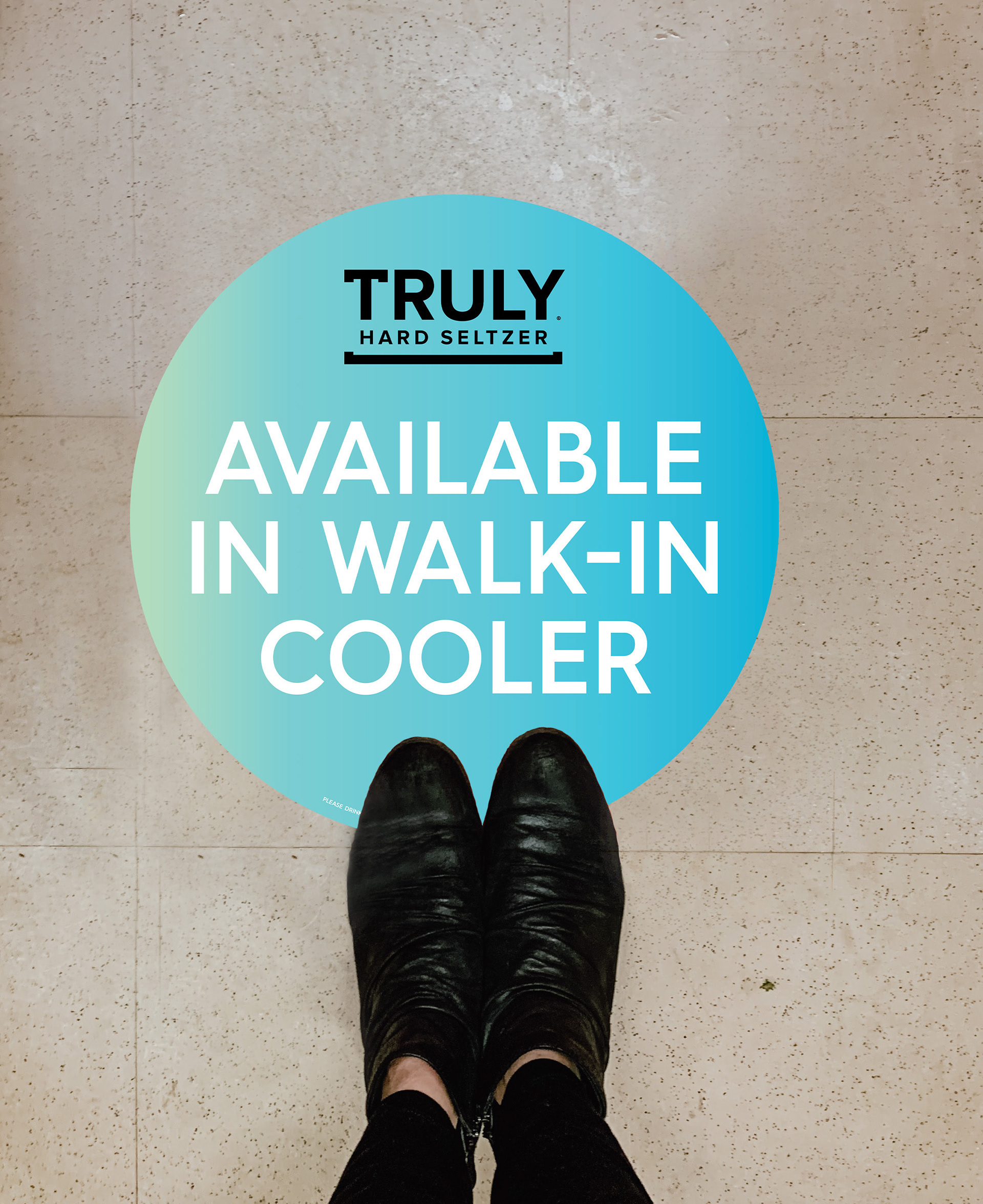 18" x 18" floor sticker