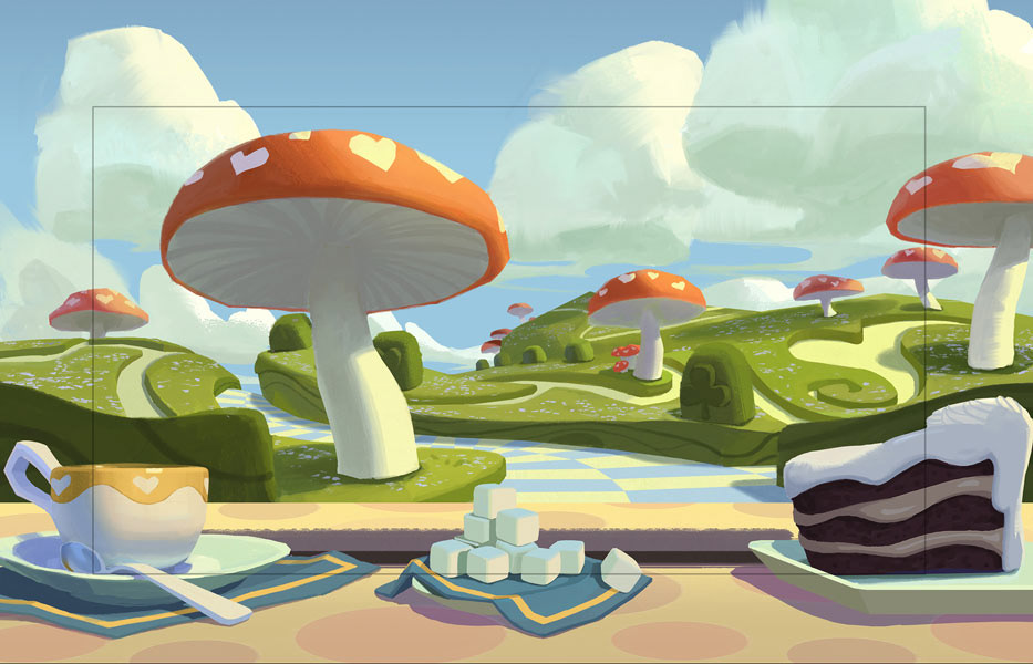 before with desaturated palette