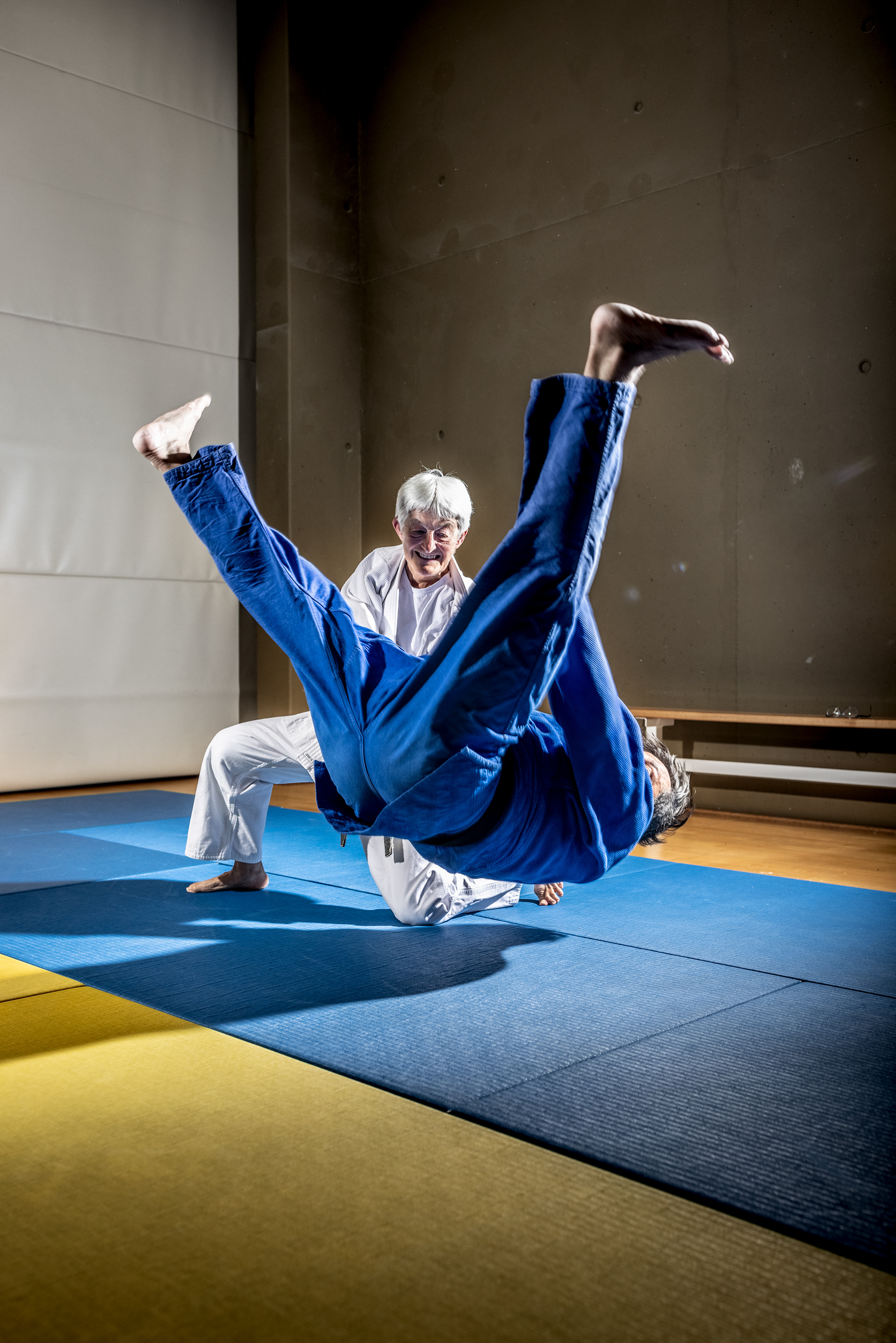 Rita Vercauteren (69) - training for het 7th dan in judo