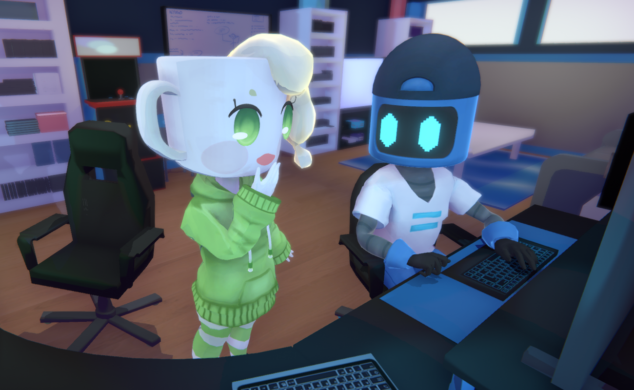 Meg and Don talking gamedev