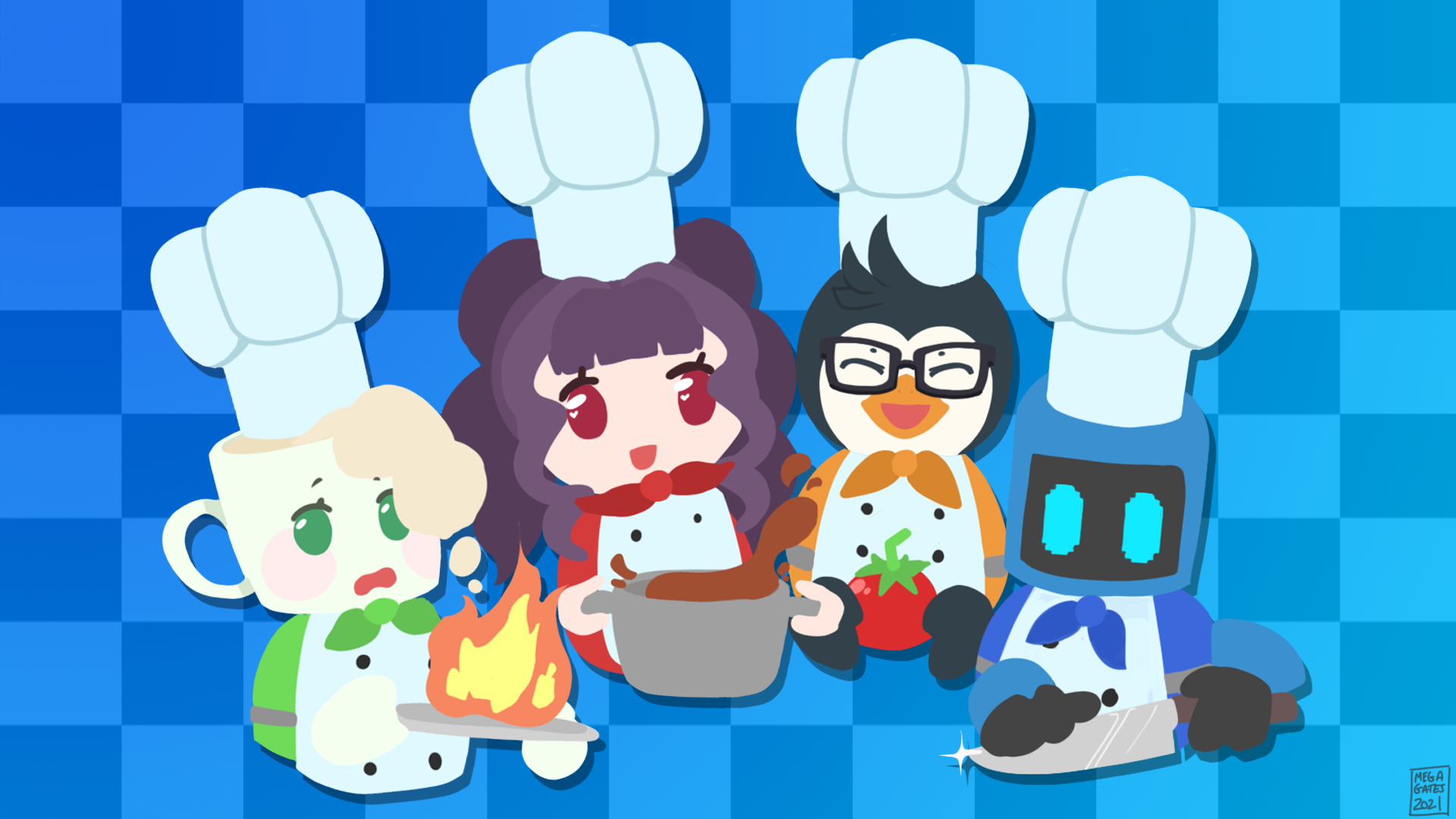 Overcooked Vtuber Fan Art