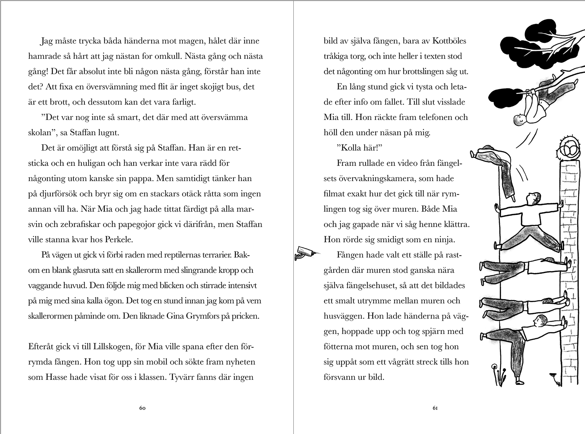 Illustration from the book Tusen timmar tystnad