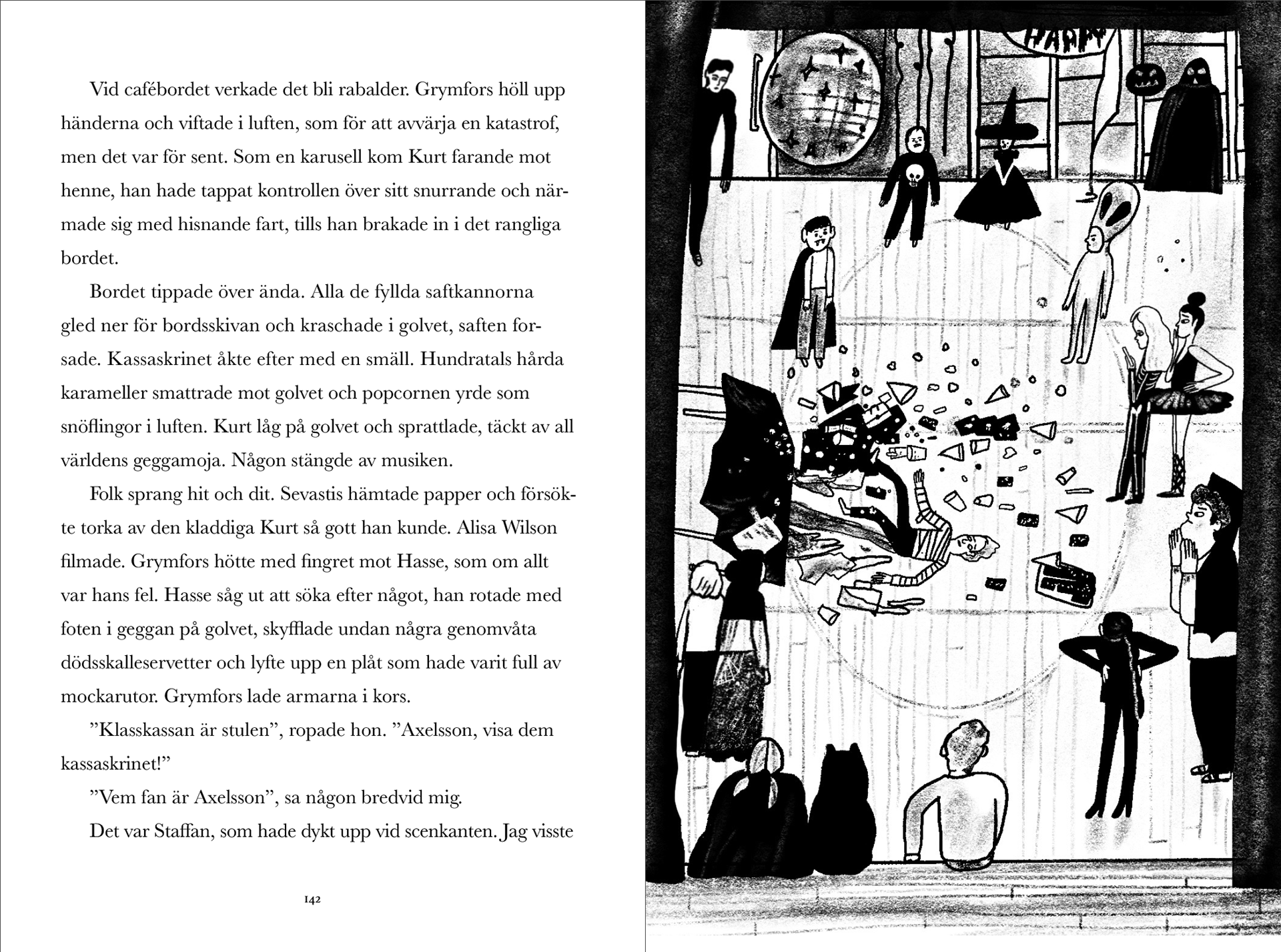 Illustration from the book Tusen timmar tystnad