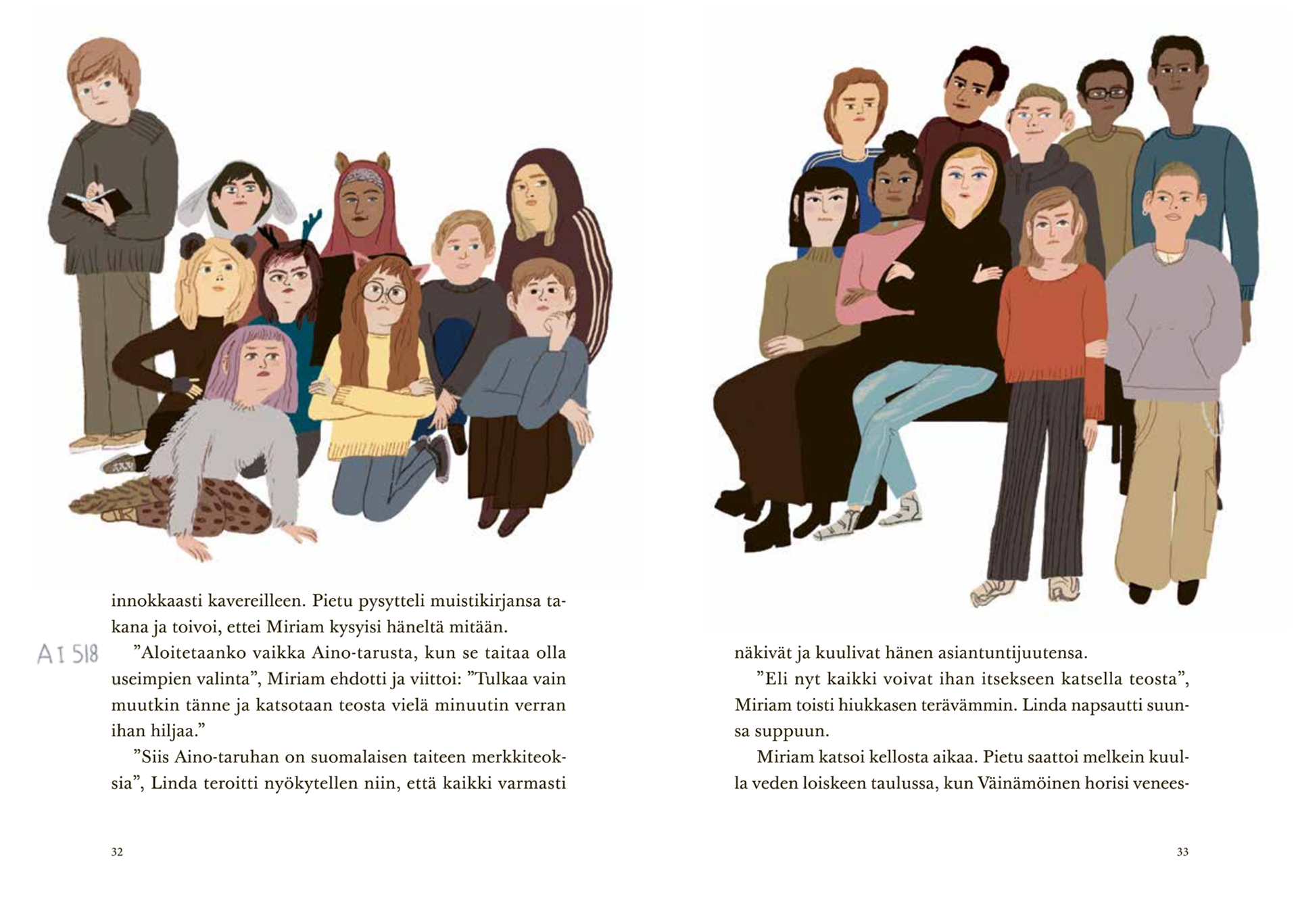 Illustrations from the book Ateneumin arvoitus