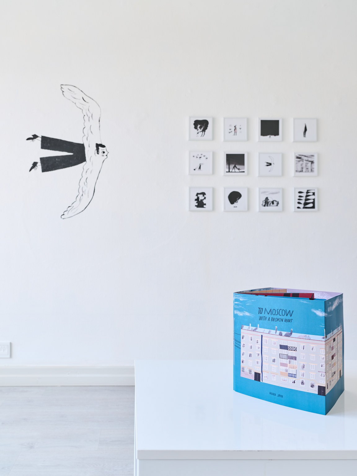 The exhibition represented some process illustrations as well as an artist book