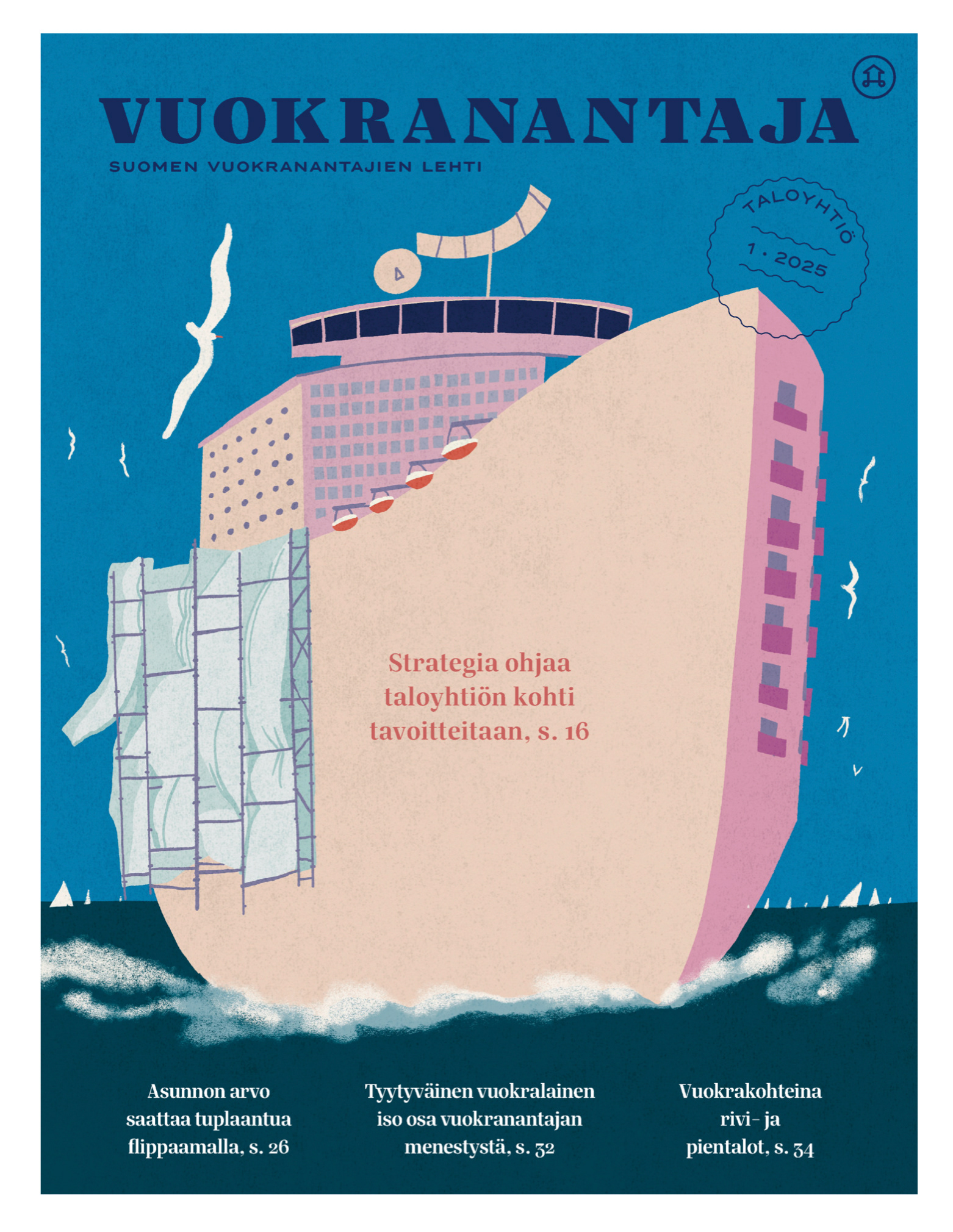 Cover illustration for Vuokranantaja magazine