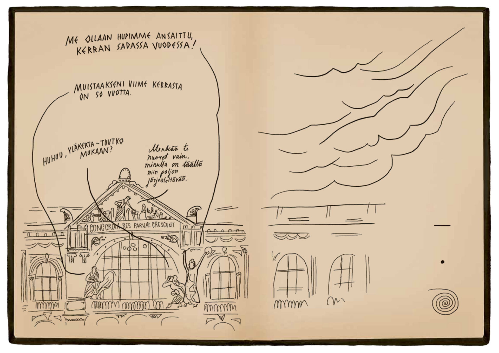 Illustrations from the book Ateneumin arvoitus