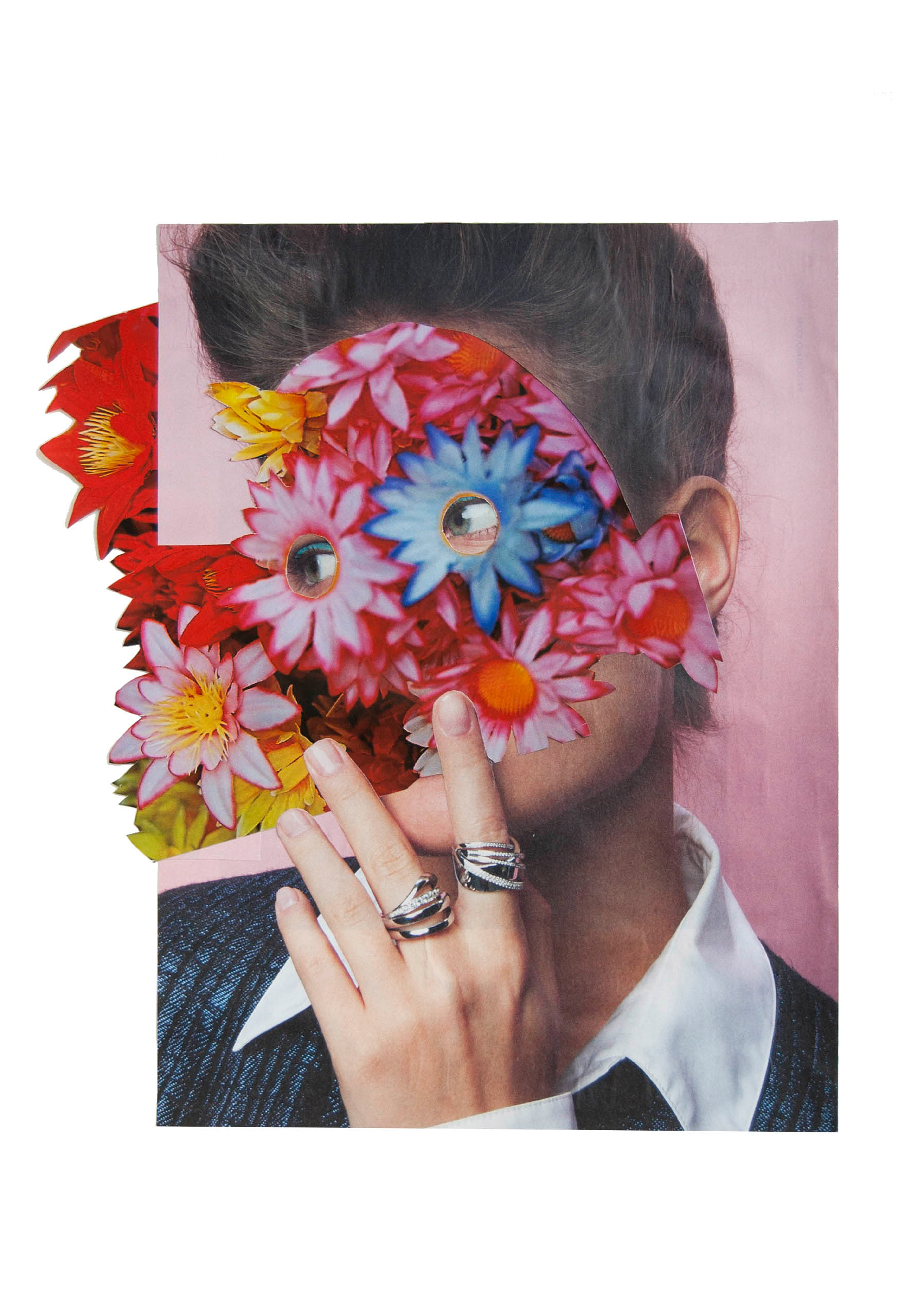 Portrait with flowers