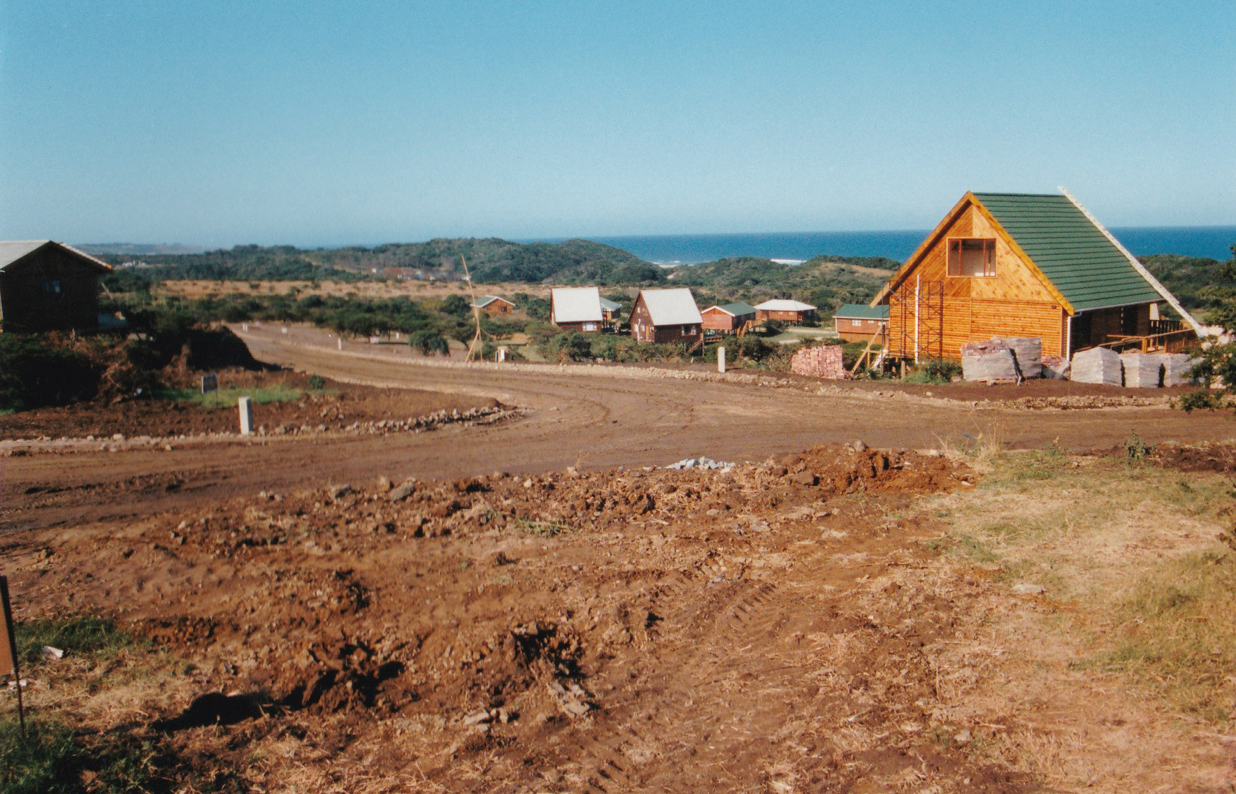 Installing roads and services to new plots.