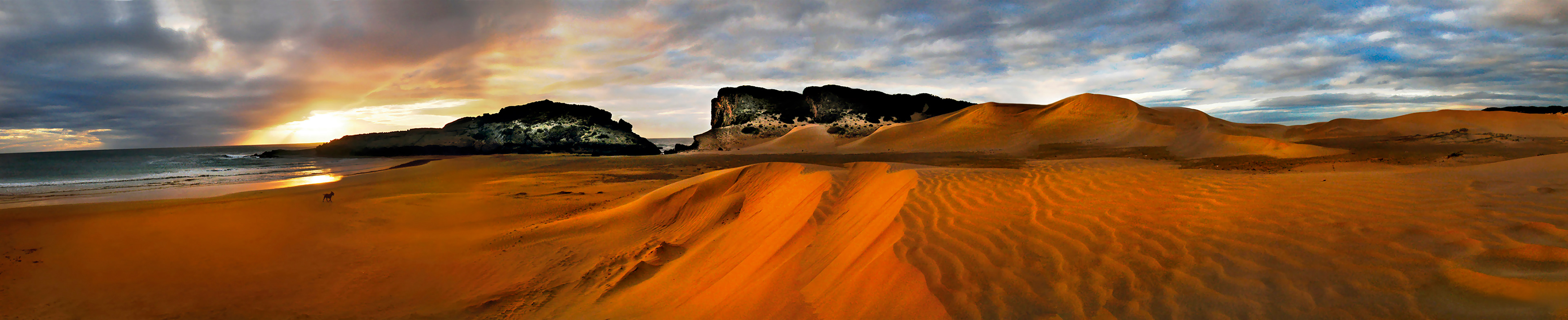 Sunrise over the rock