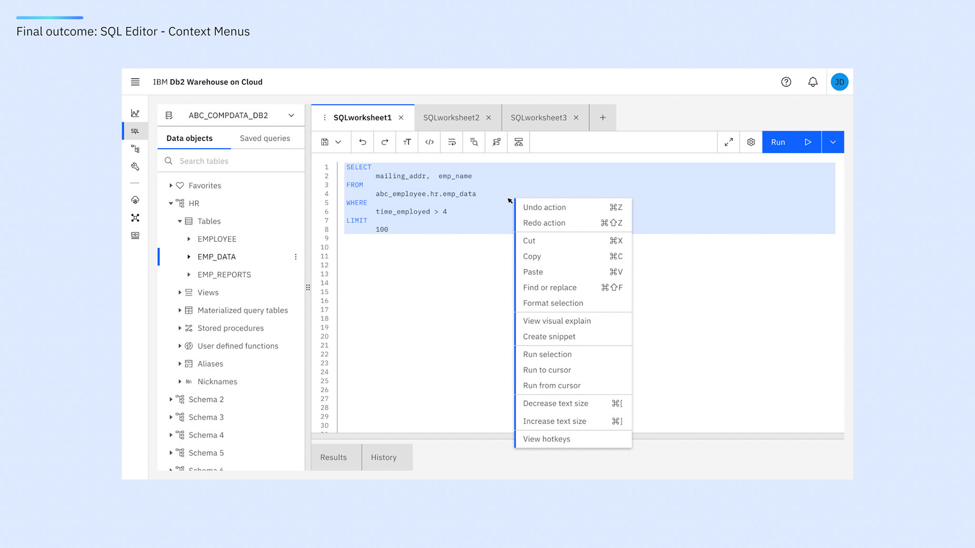 Hi-Fi: Code workspace - Context menus