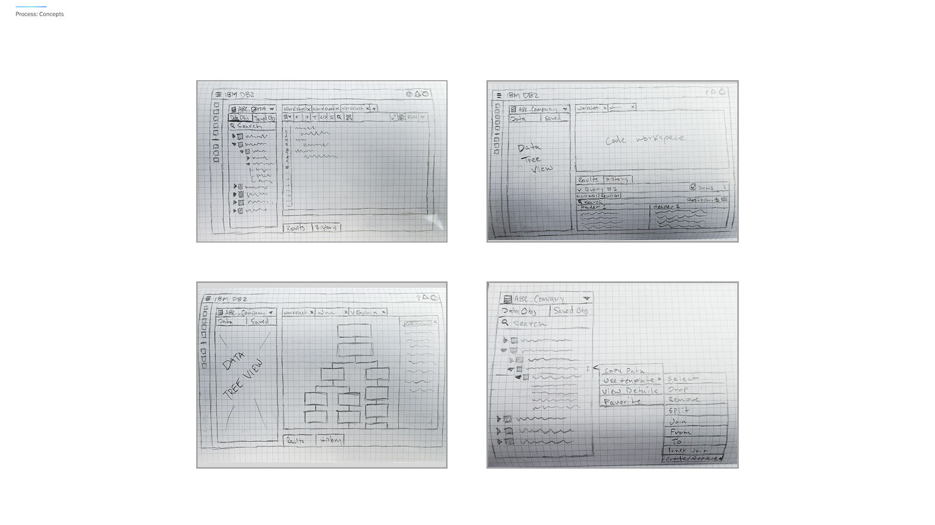SQL Editor: Intial concept sketches