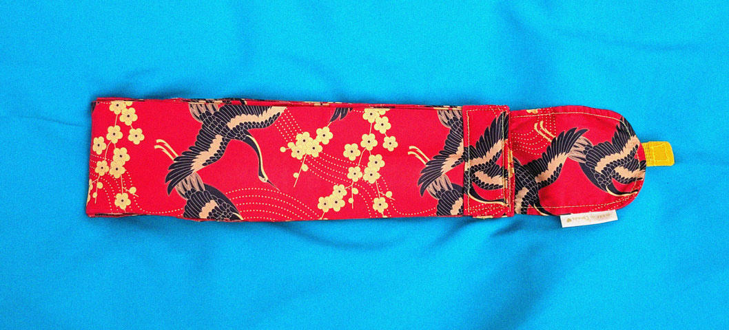 2. Fold the ends in half, matching ends A and B together. Then fold in half again.